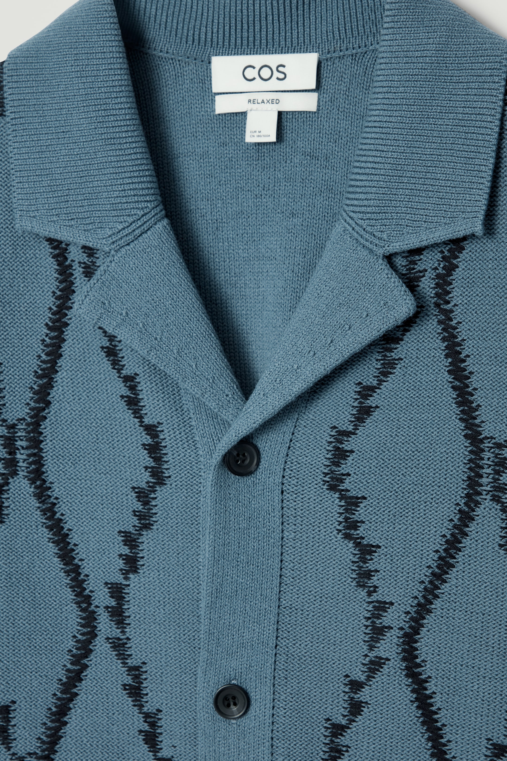 Agrandir l'image: CHEMISE DÉCONTRACTÉE EN MAILLE ARGYLE ABSTRAITE - TURQUOISE - HOMME | H&M CH 3