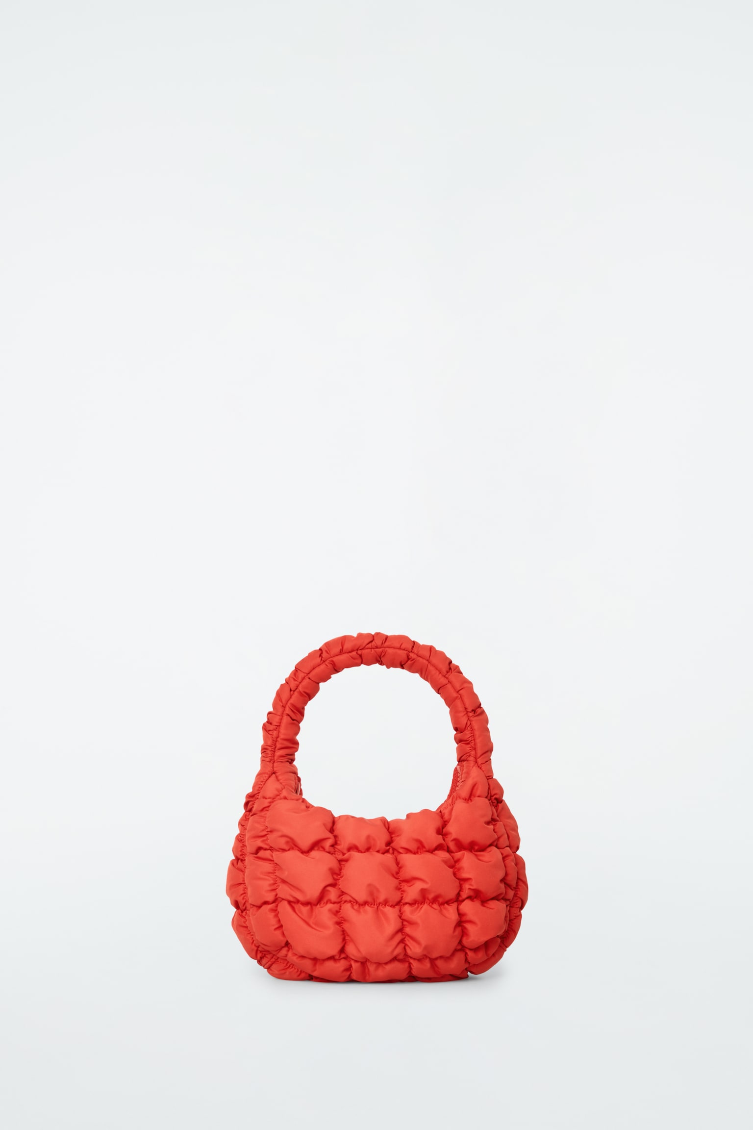 QUILTED MICRO BAG - RED/ECRU/BLACK