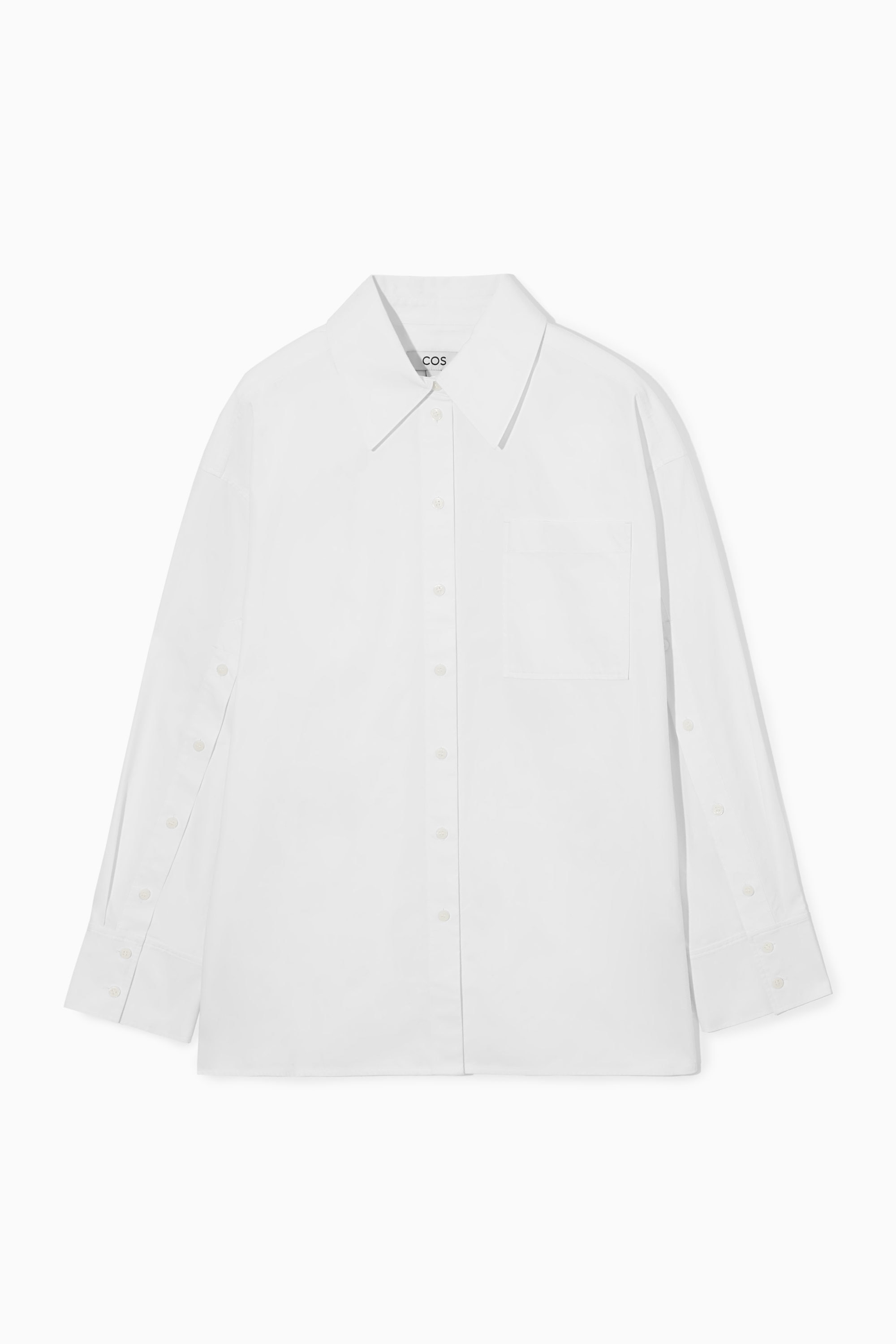 ワンピース Off-White OVERSIZED POPLIN SHIRT (OWDG009 S25FAB0010110) OVERSIZED DECONSTRUCTED SHIRT - WHITE | COS