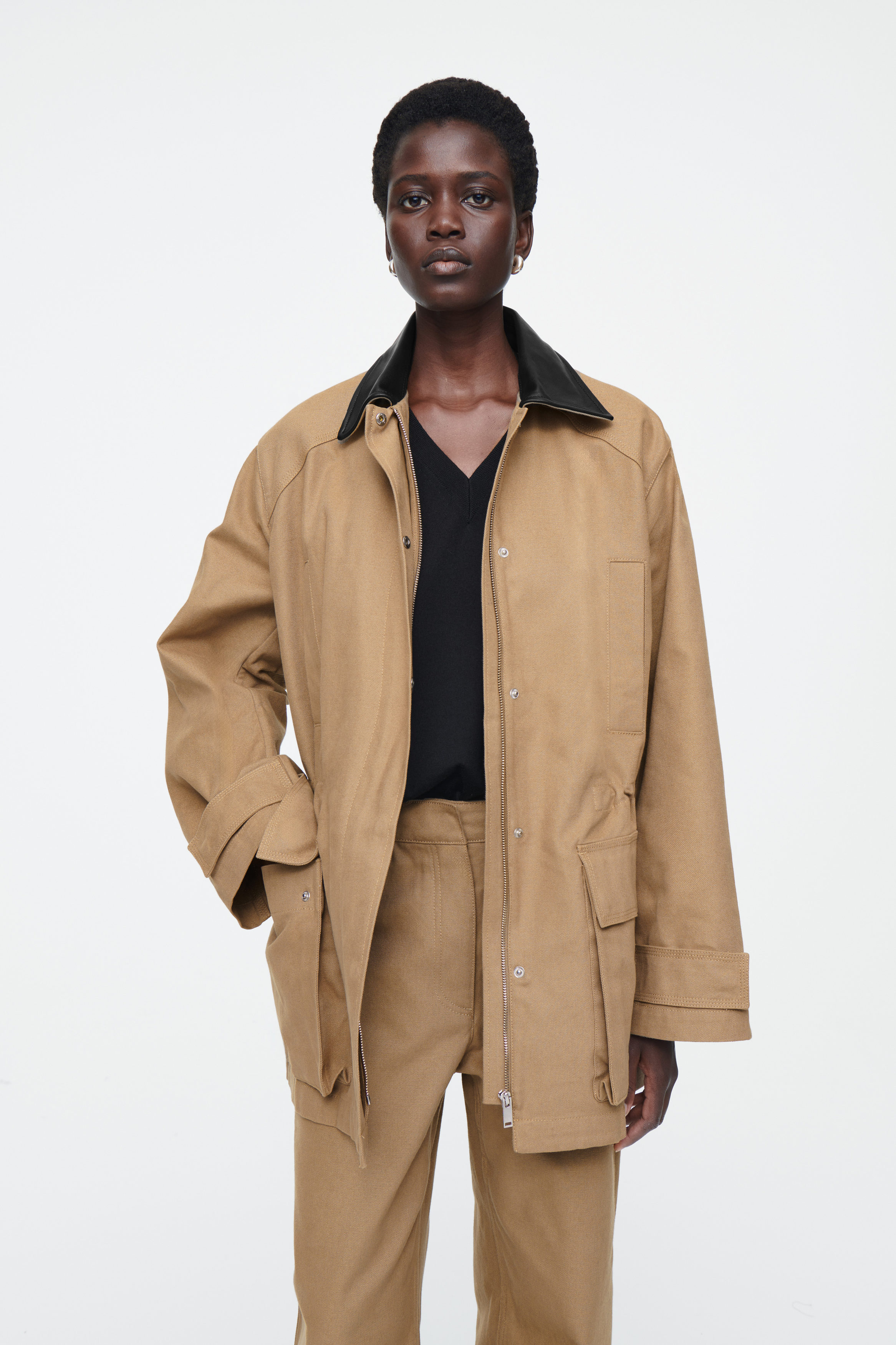 ジャケット・アウター fetico BELTED RAYON TWILL JACKET BIOTOP(ビオトープ) / WOMENS【FETICO】BELTED RAYON TWILL