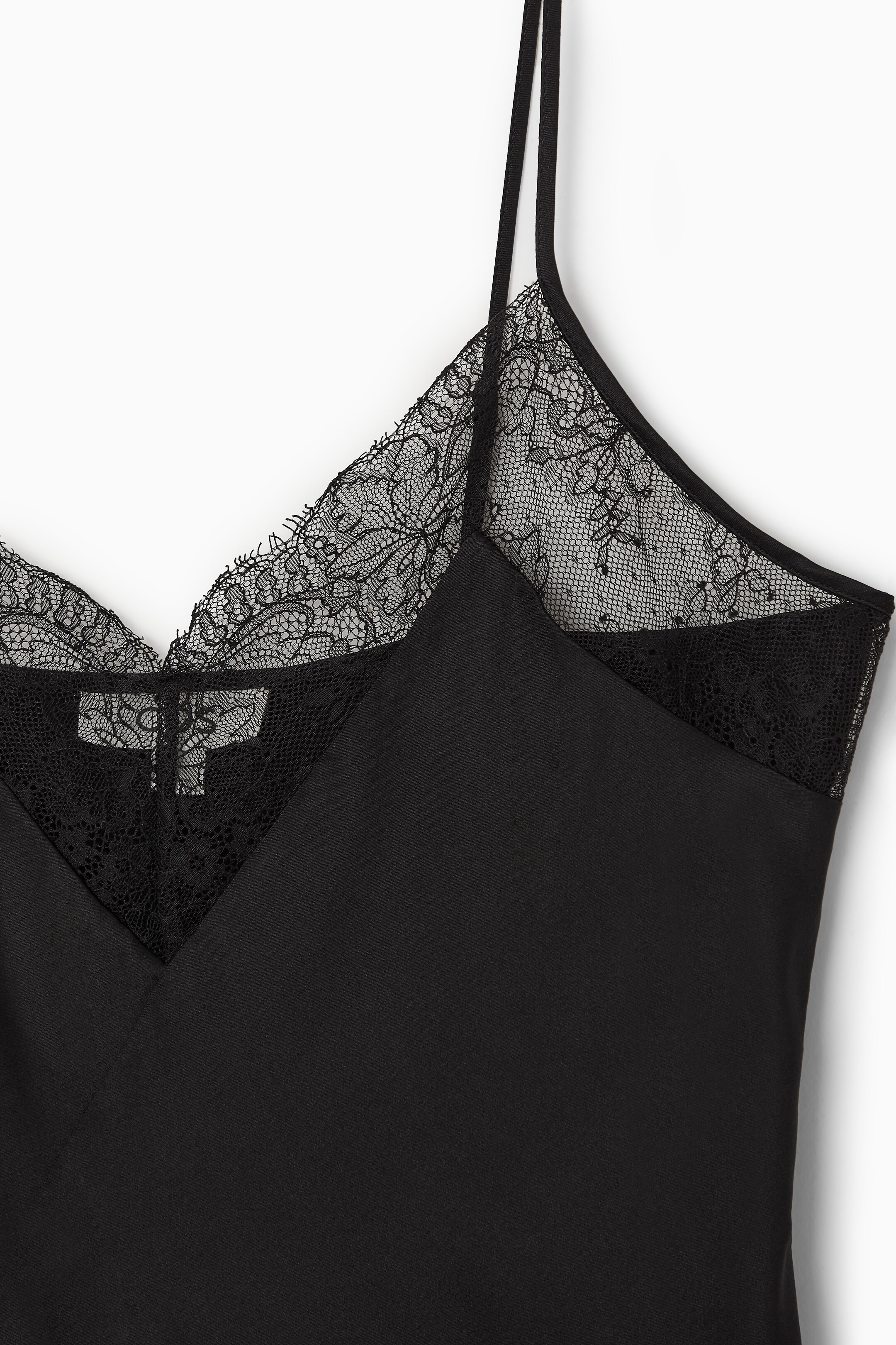 Größeres Bild ansehen: TRÄGERTOP AUS SEIDE MIT SPITZENBESATZ - SCHWARZ - Ladies | H&M DE 2