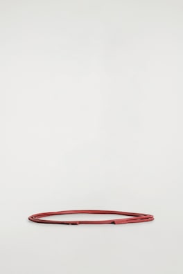 LEATHER ROPE BELT — RED 3