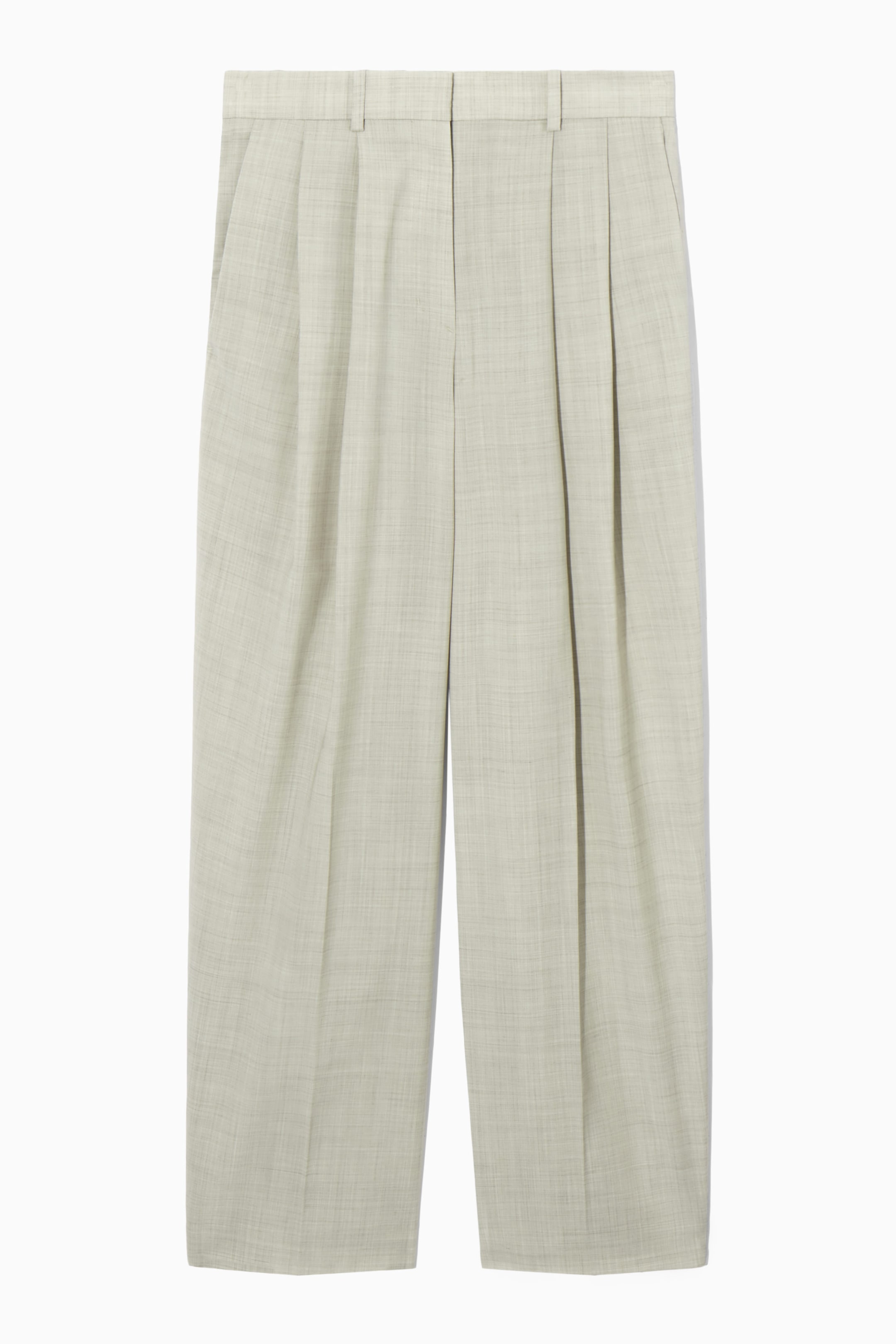 RELAXED TAILORED WOOL WIDE-LEG PANTS