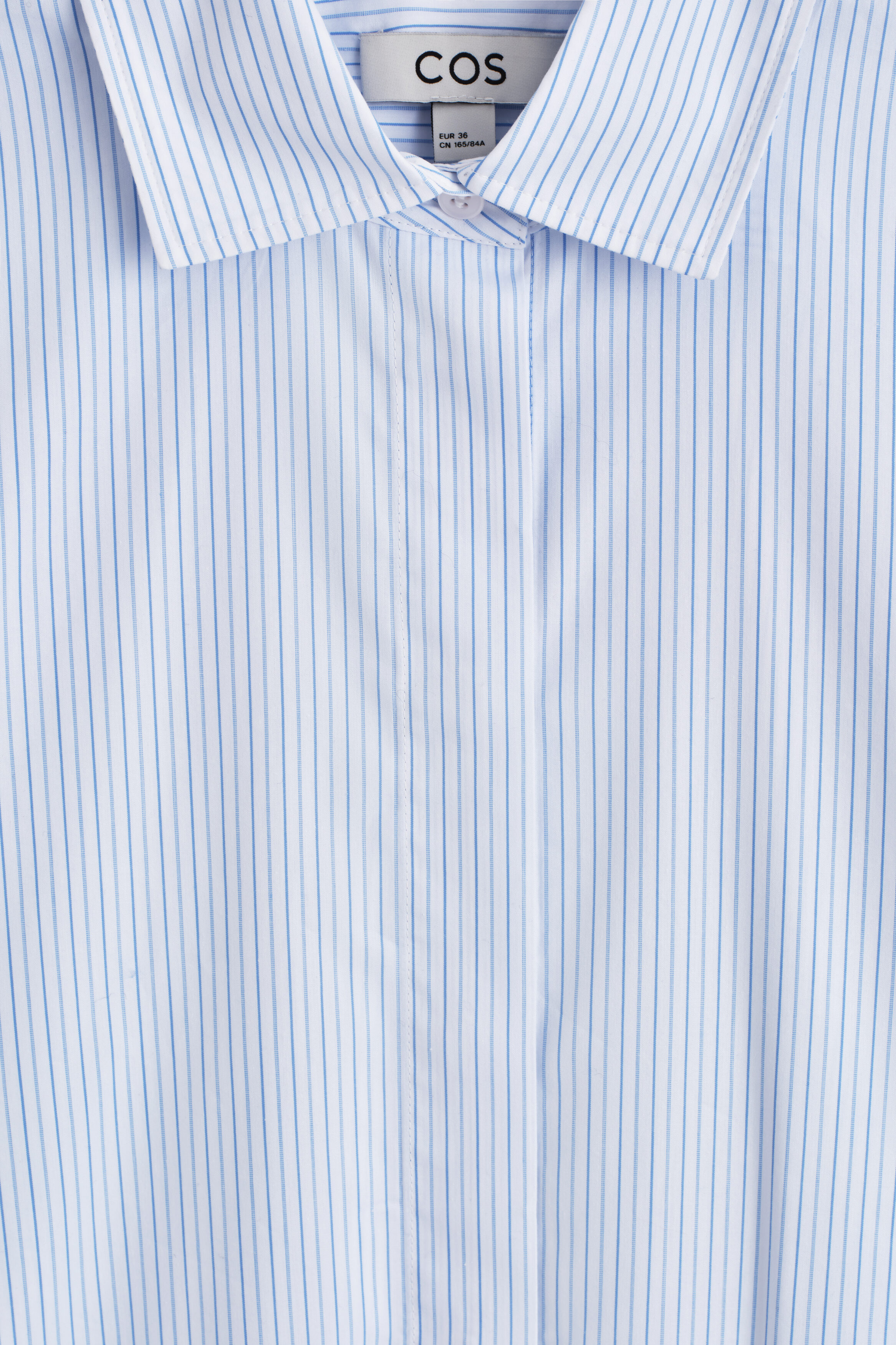 Cutaway-Collar Striped Cotton-Blend Shirt