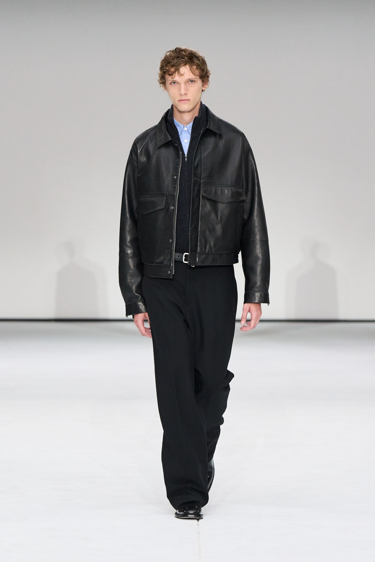 LEATHER BLOUSON JACKET