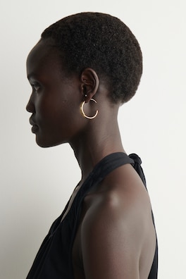 STACKED HOOP EARRINGS — GOLD 2