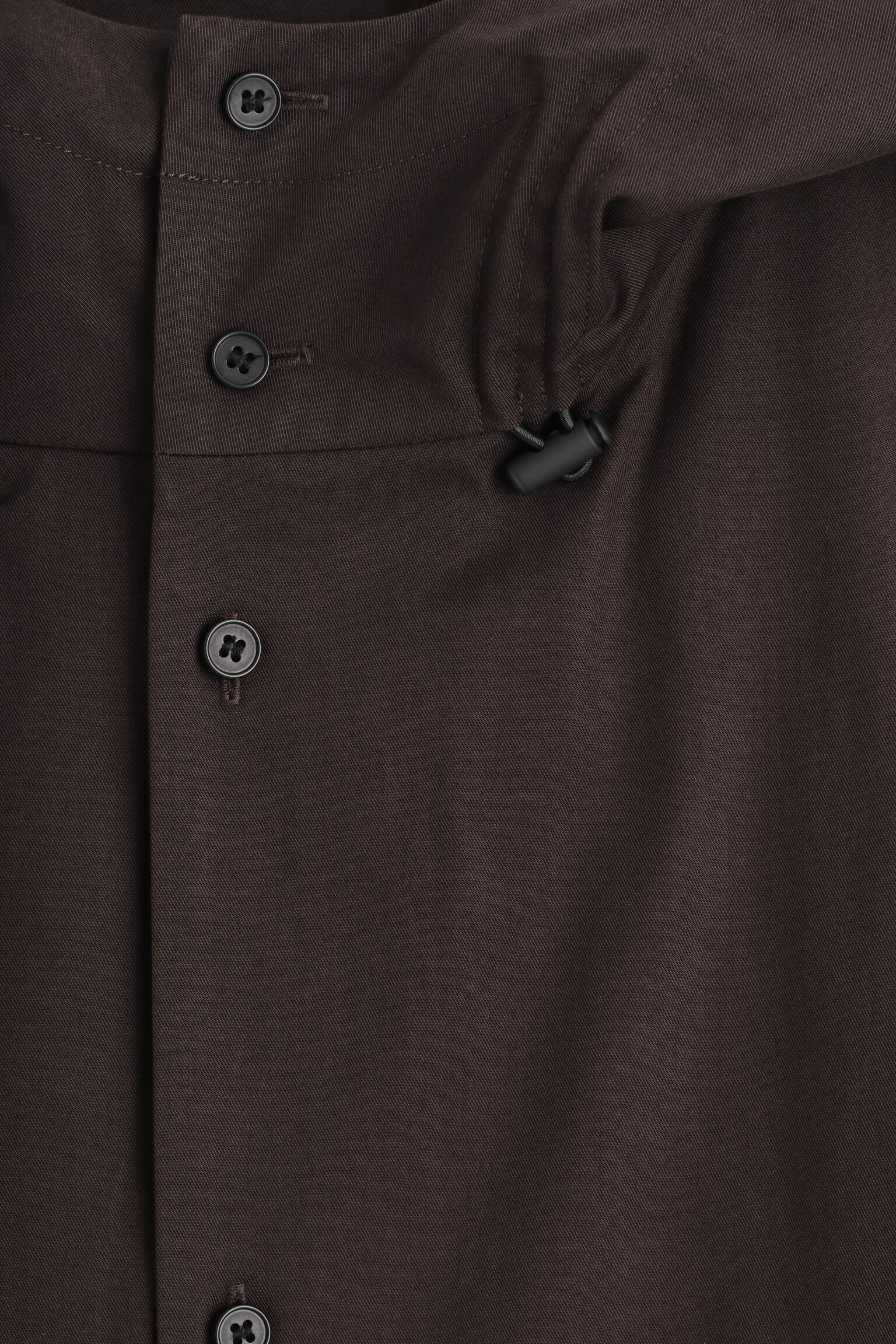 CHEMISE À CAPUCHE EN COTON - BRUN FONCÉ - 5