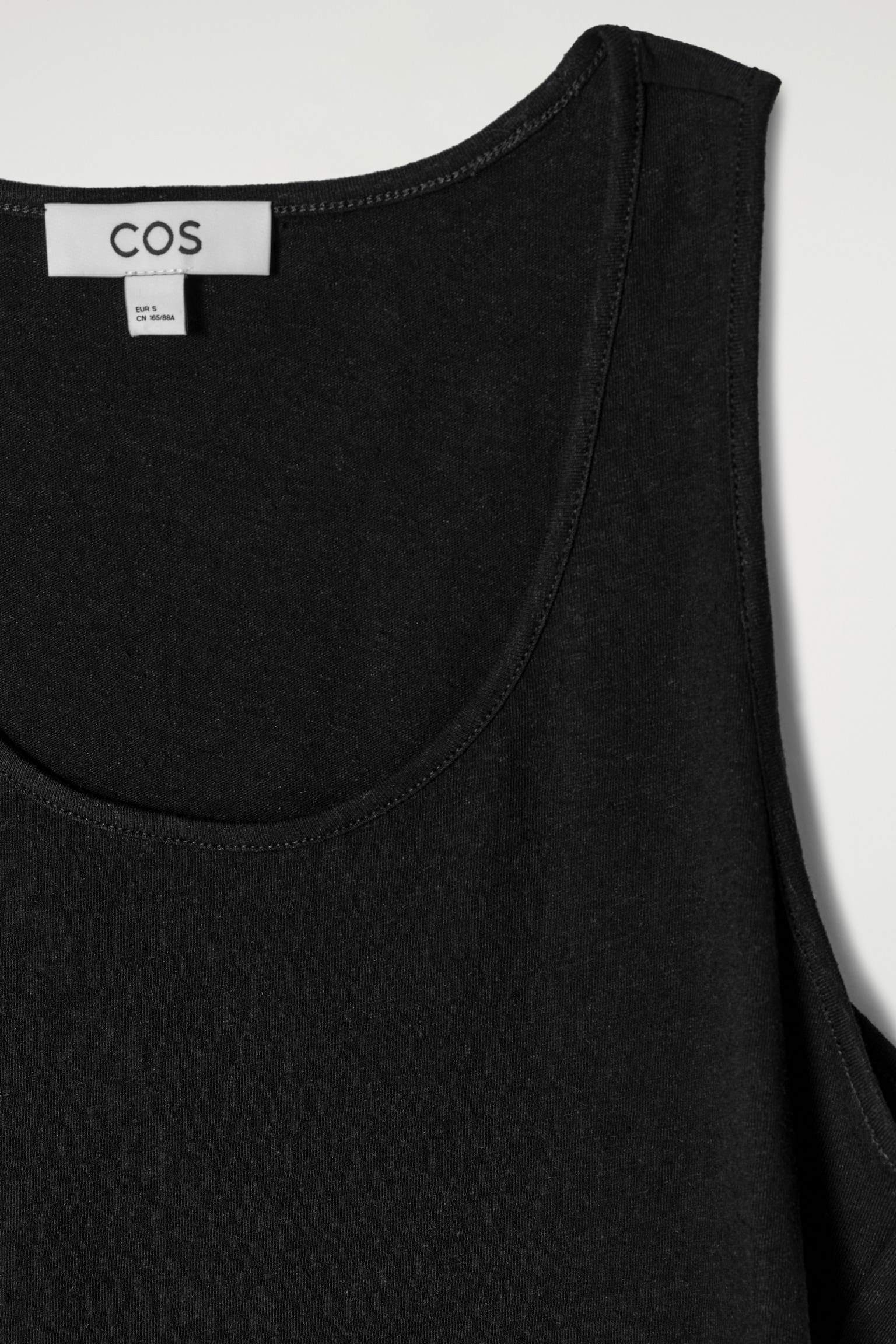 COTTON-LINEN TANK TOP - BLACK/BLACK / IVORY / STRIPED - 3