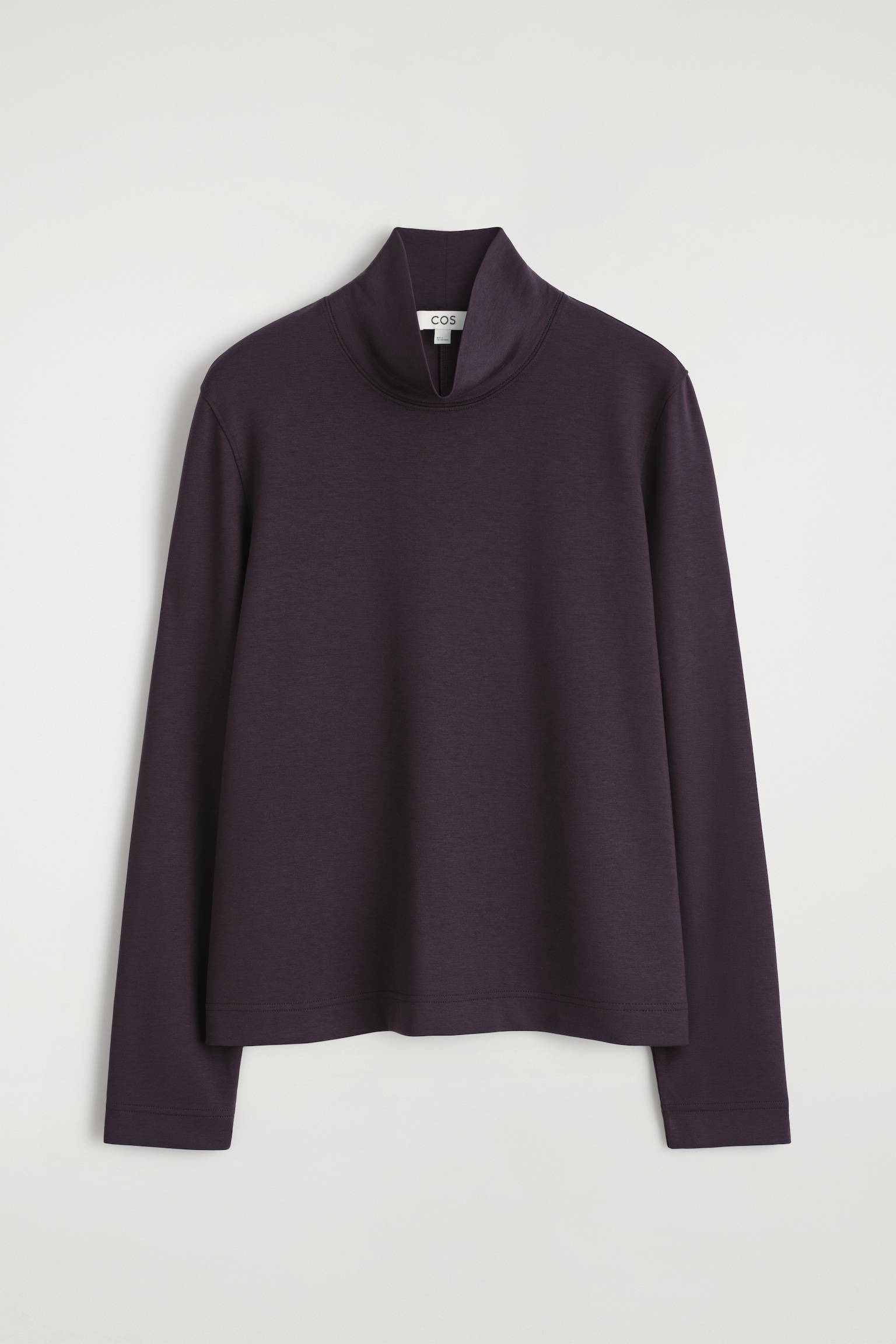 CAMISETA ELÁSTICA CON CUELLO ALTO - MORADO/BLANCO - 2
