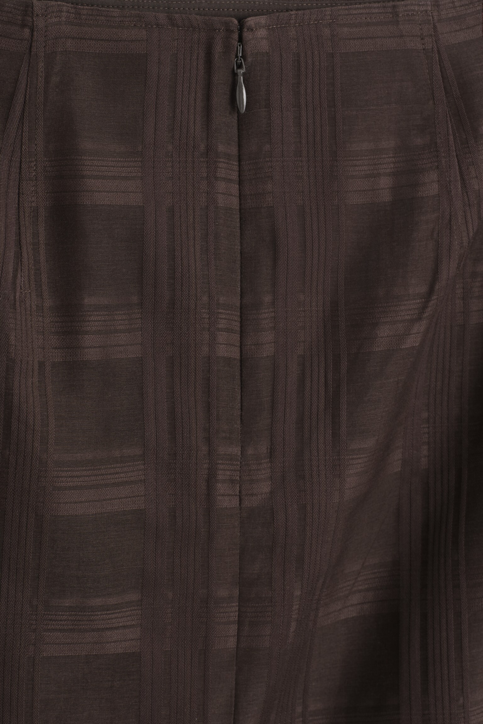 FALDA MIDI DE CUADROS SEMITRANSPARENTE - MARRÓN OSCURO - 4