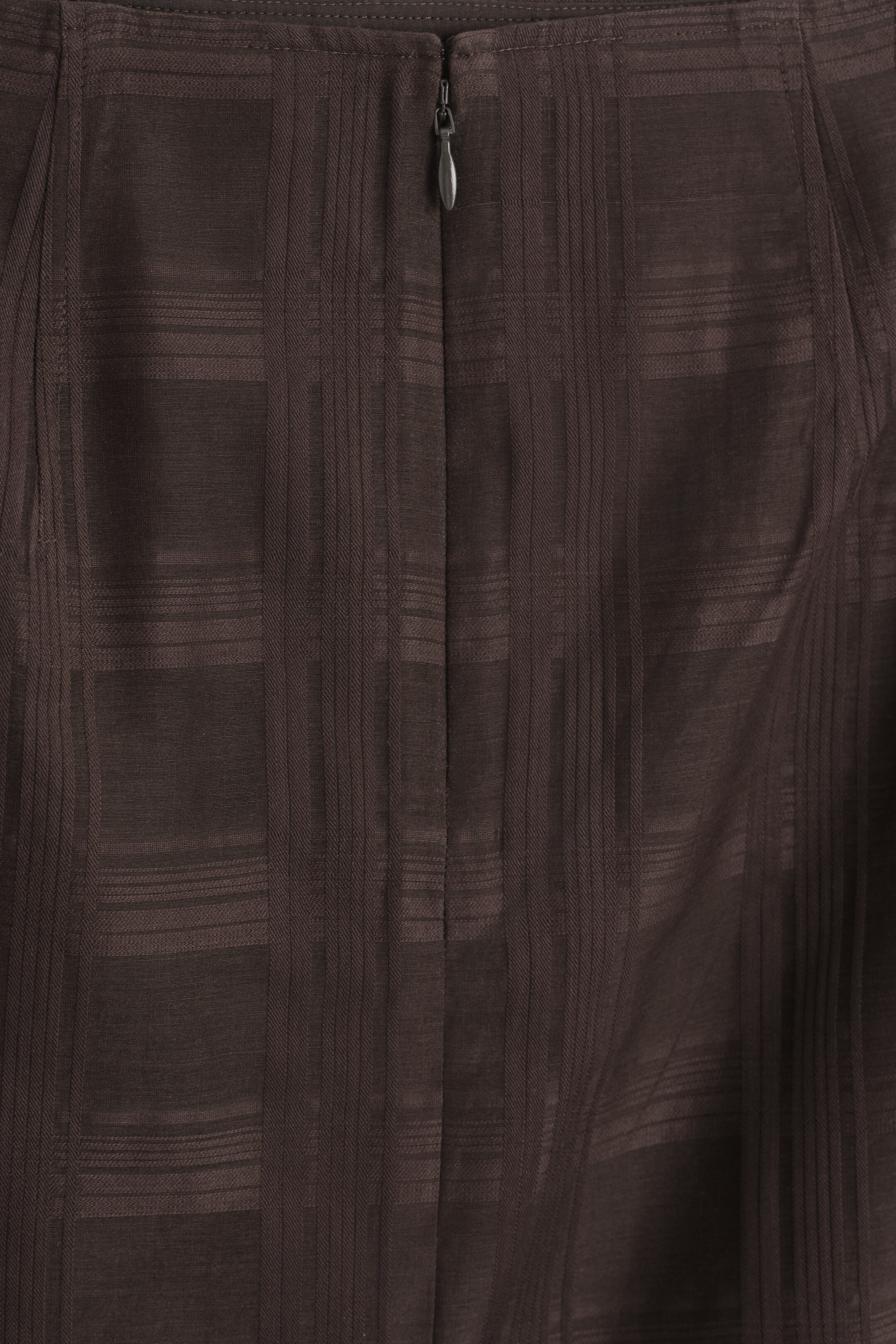 Visualizza immagine più grande: GONNA MIDI TRASPARENTE A QUADRI - MARRONE SCURO - DONNA | H&M IT 6