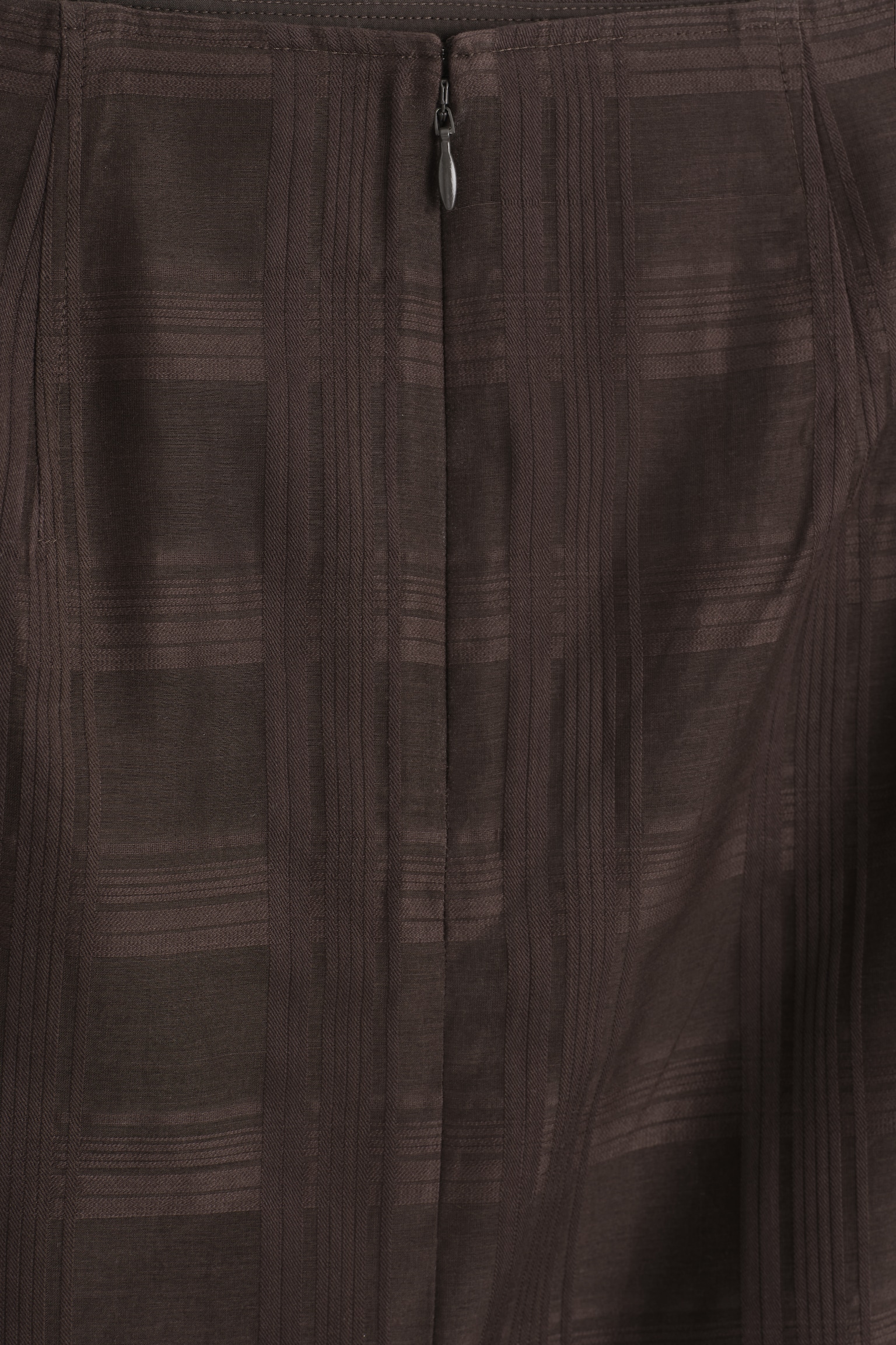 FALDA MIDI DE CUADROS SEMITRANSPARENTE - MARRÓN OSCURO - 5