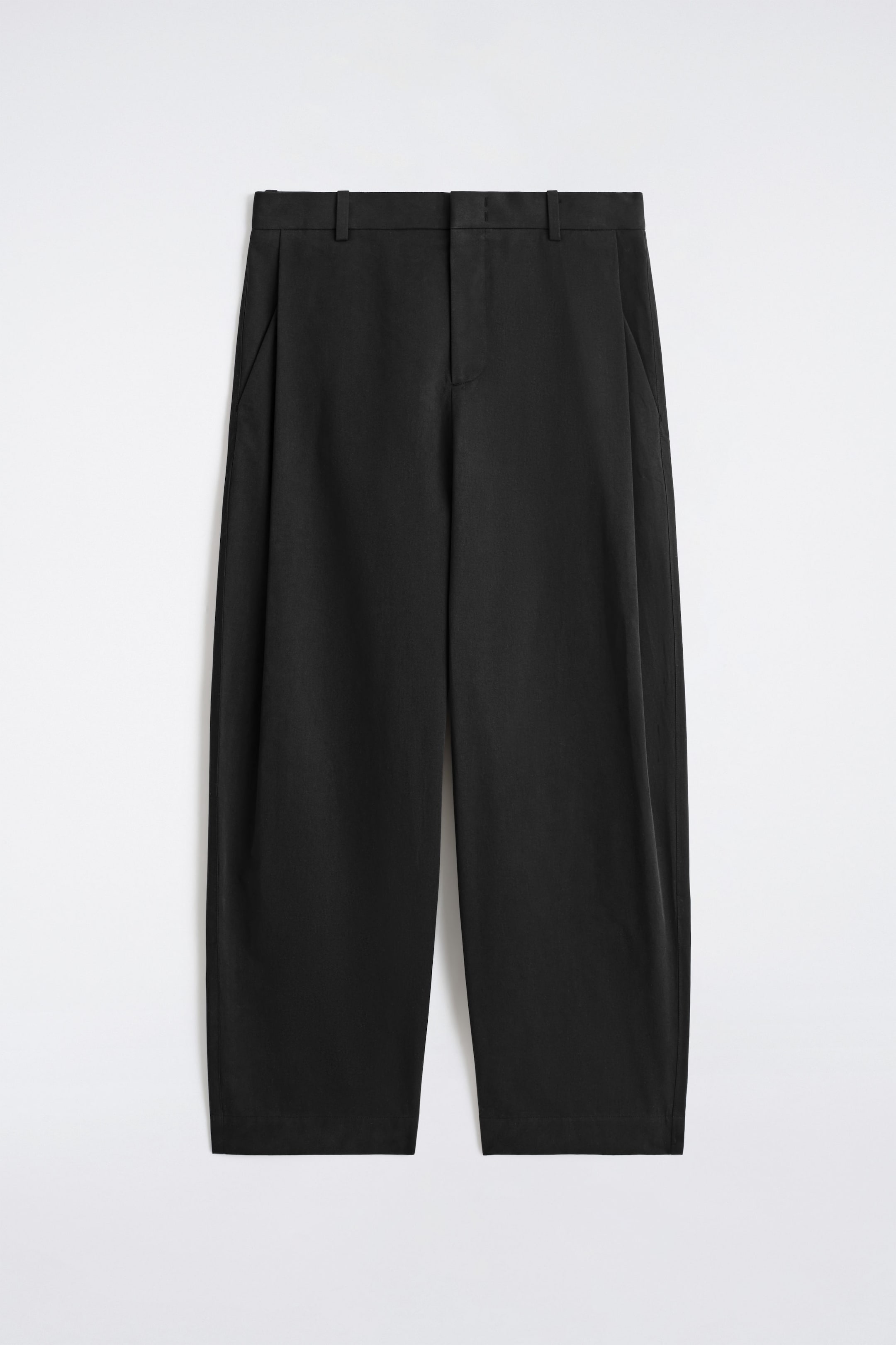 PANTALON À PLIS LARGE EN COTON