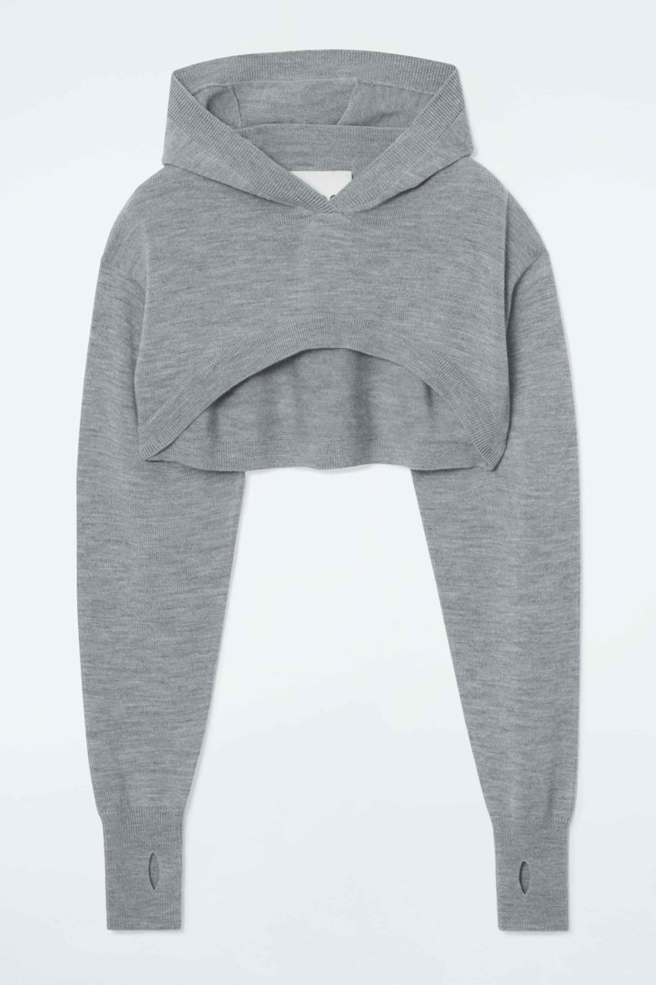 Se større billede: CROPPED HÆTTETRØJE I ULD - GRÅ - DAME | H&M DK 1