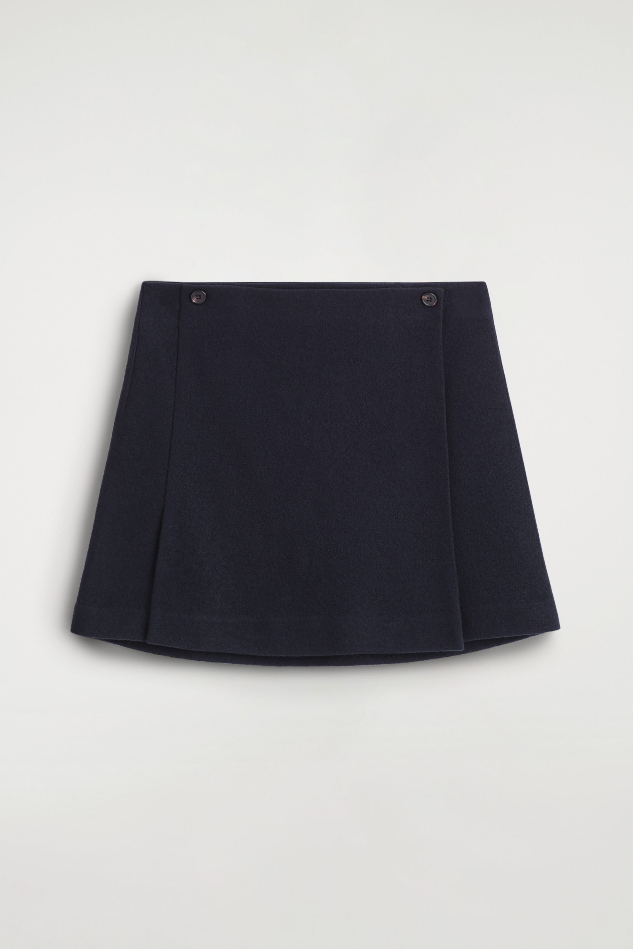 BOILED MERINO WOOL MINI SKIRT