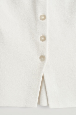 COTTON-BLEND CREPE VEST — WHITE 7