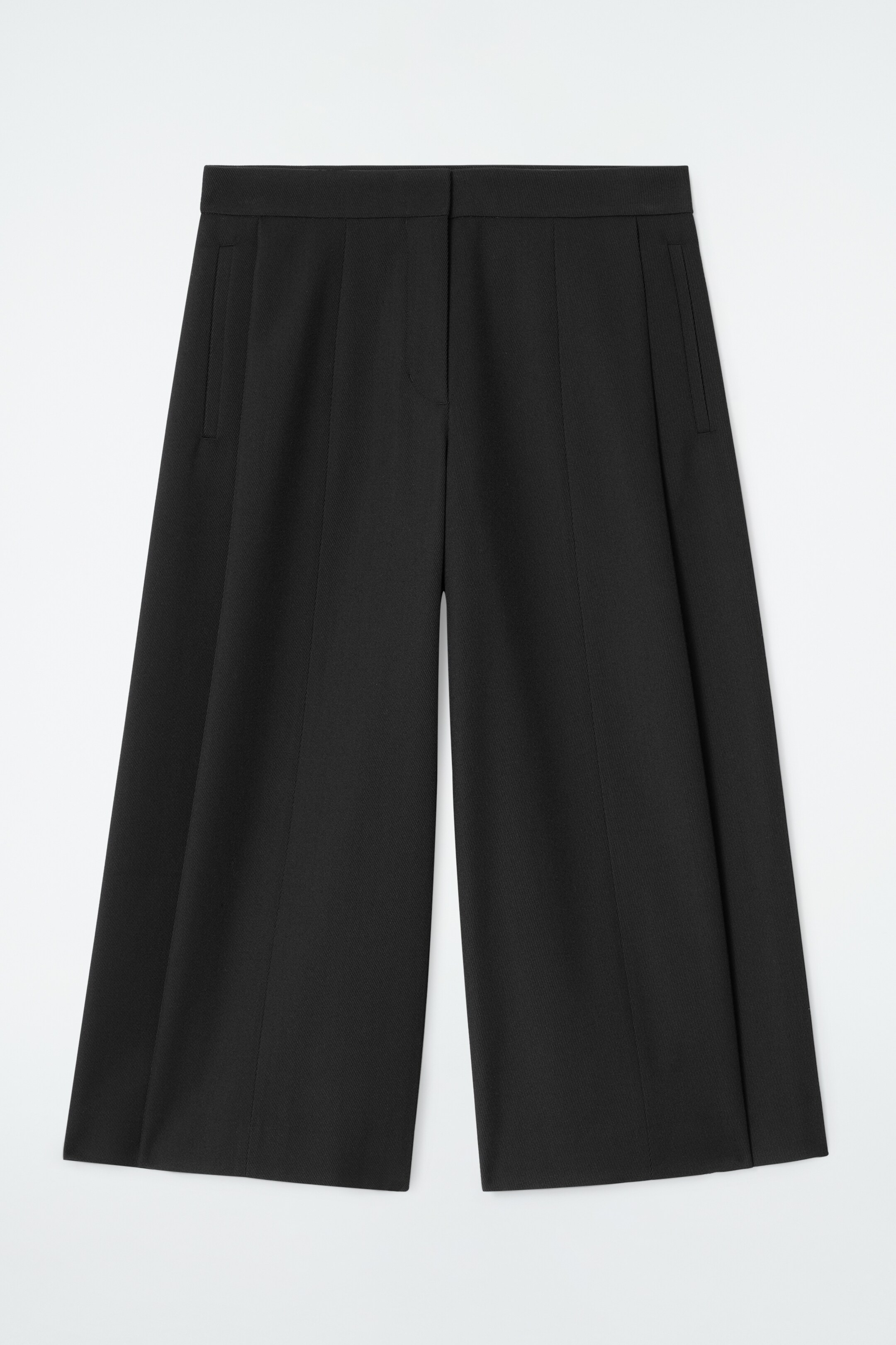 Vezi imaginea mai mare: PANTALONI SCURTAȚI LARGI DIN AMESTEC DE LÂNĂ - NEGRU - FEMEI | H&M RO 6