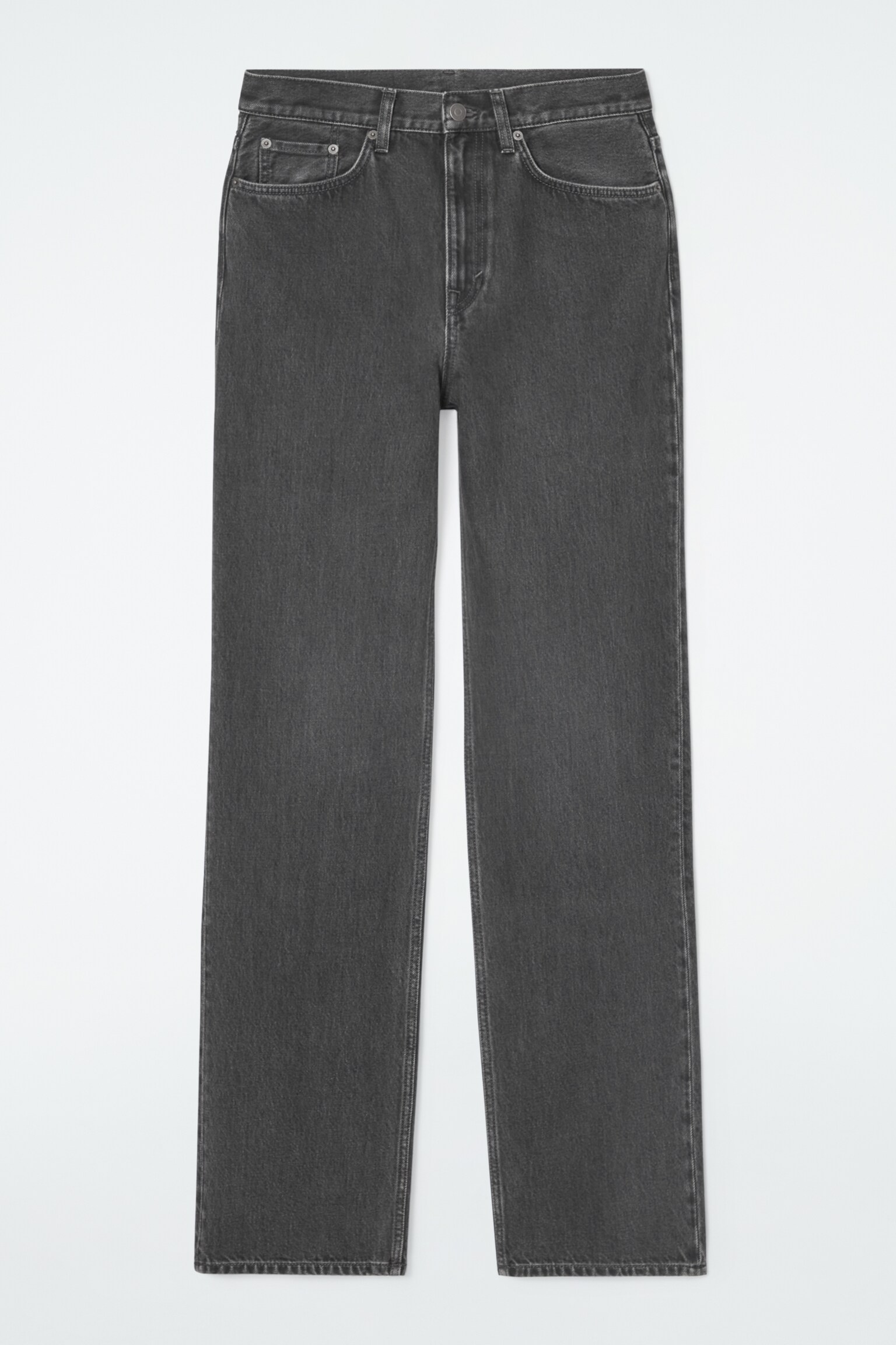COLUMN STRAIGHT-LEG JEANS - WASHED BLACK/RAW GREY/DARK BLUE/LIGHT BLUE/FADED BLACK - 2