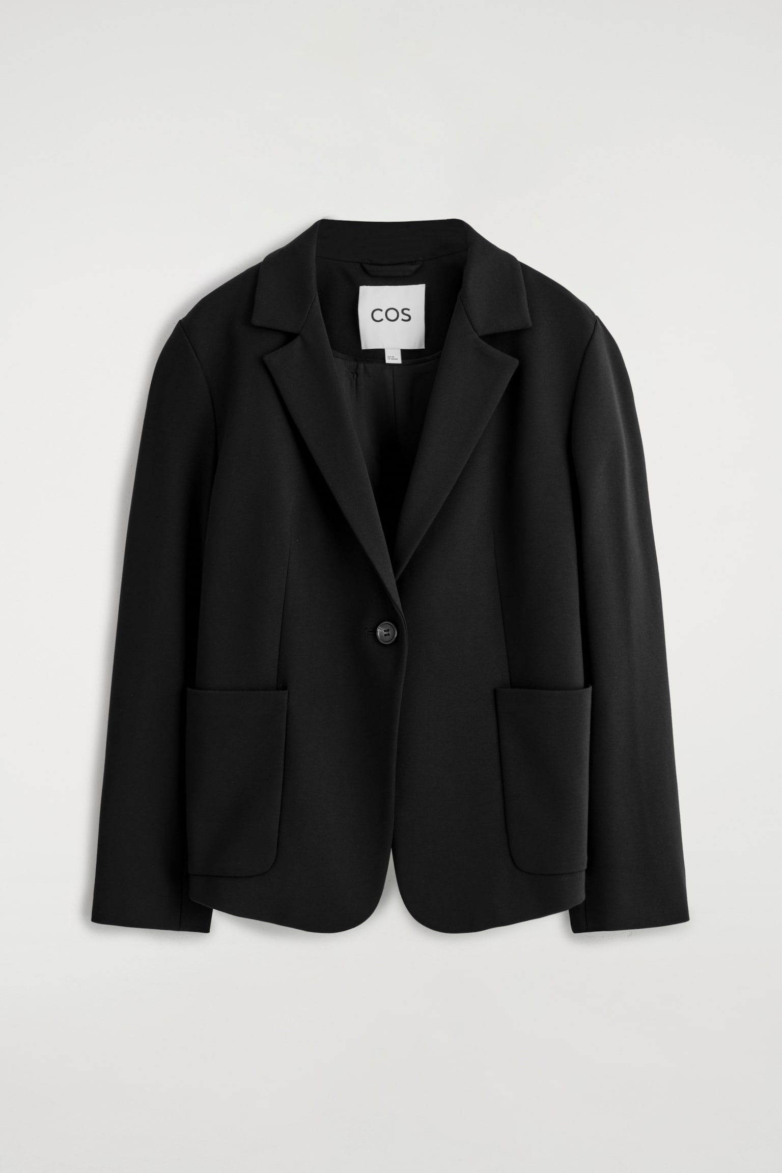 SLIM SINGLE-BREASTED BLAZER - BLACK - 2