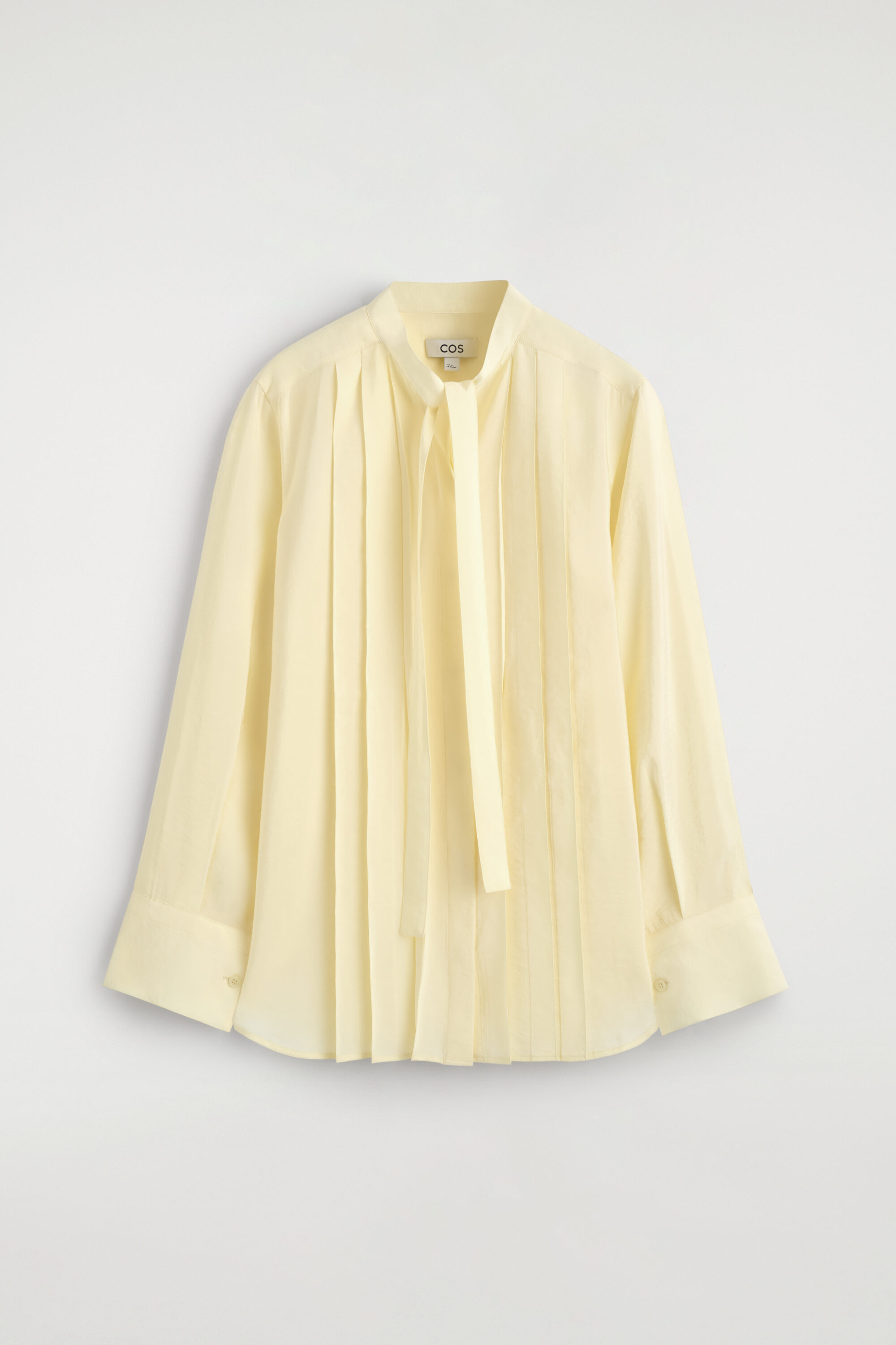 Pleated Bow-detail Blouse