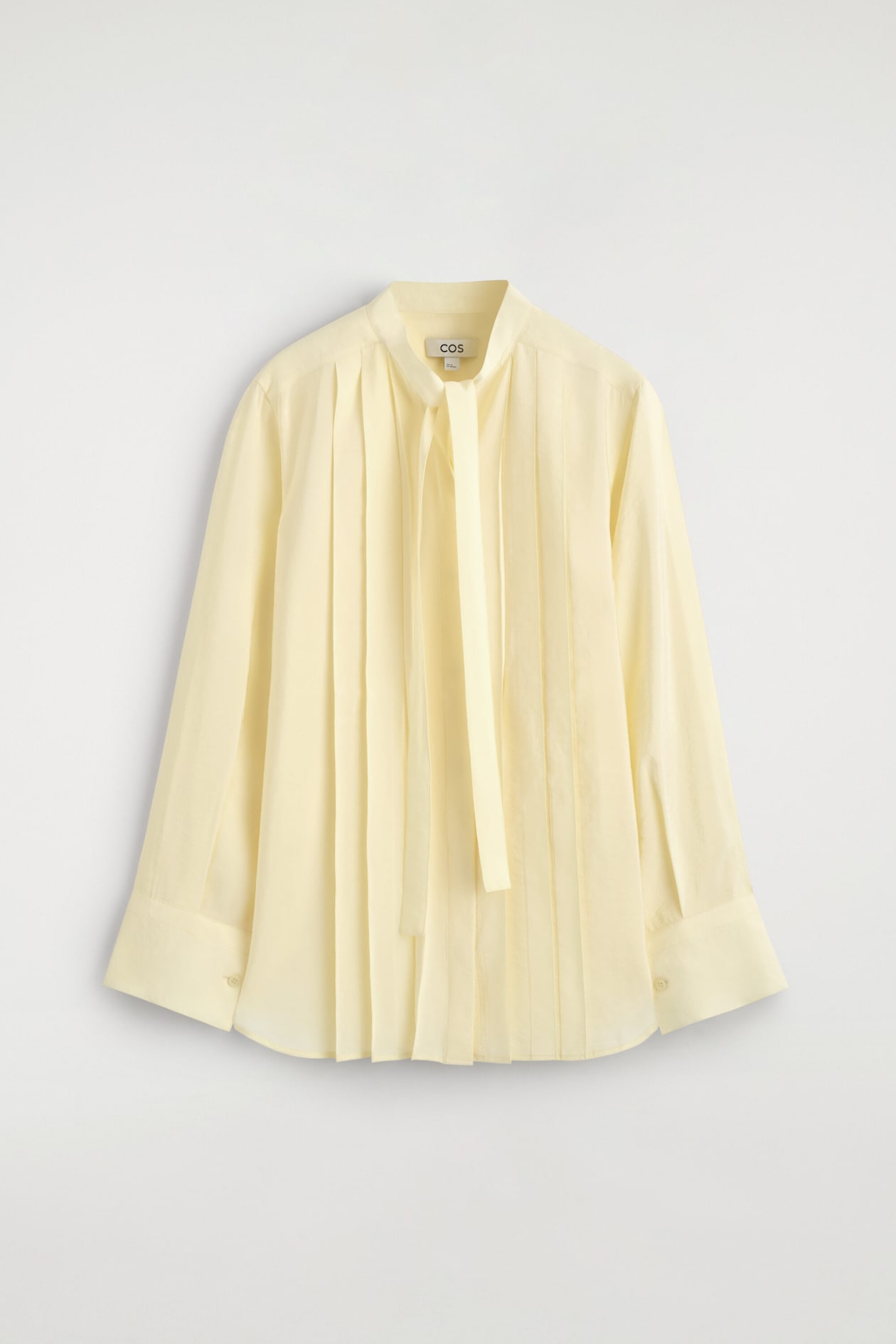 PLEATED BOW-DETAIL BLOUSE