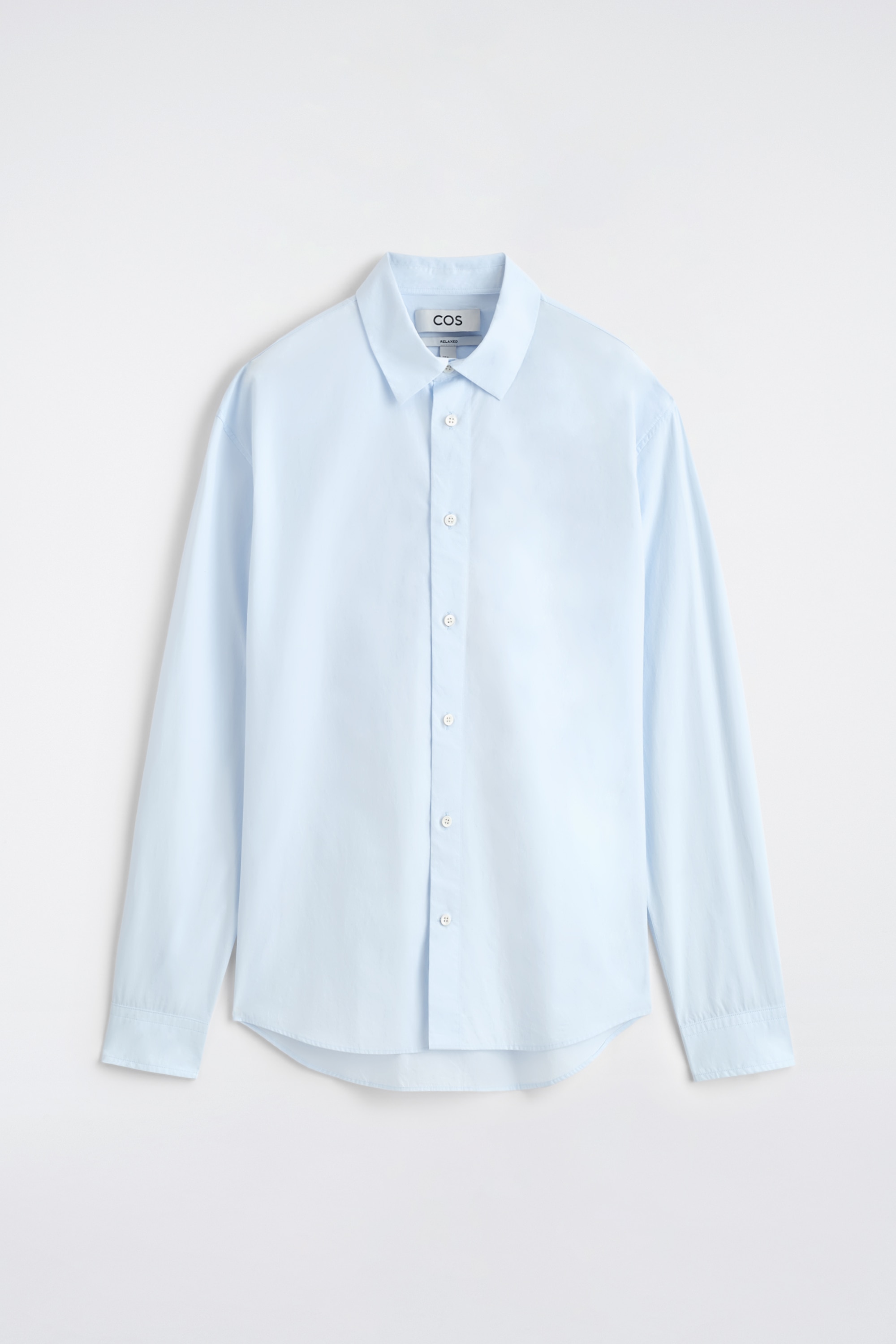 RELAXOVANÁ KOŠEĽA Z PIMA BAVLNY-POPLÍNU - SVETLOMODRÁ/MODRÁ/KHAKI / PRUHOVANÉ/BÉŽOVÁ/SVETLOMODRÁ