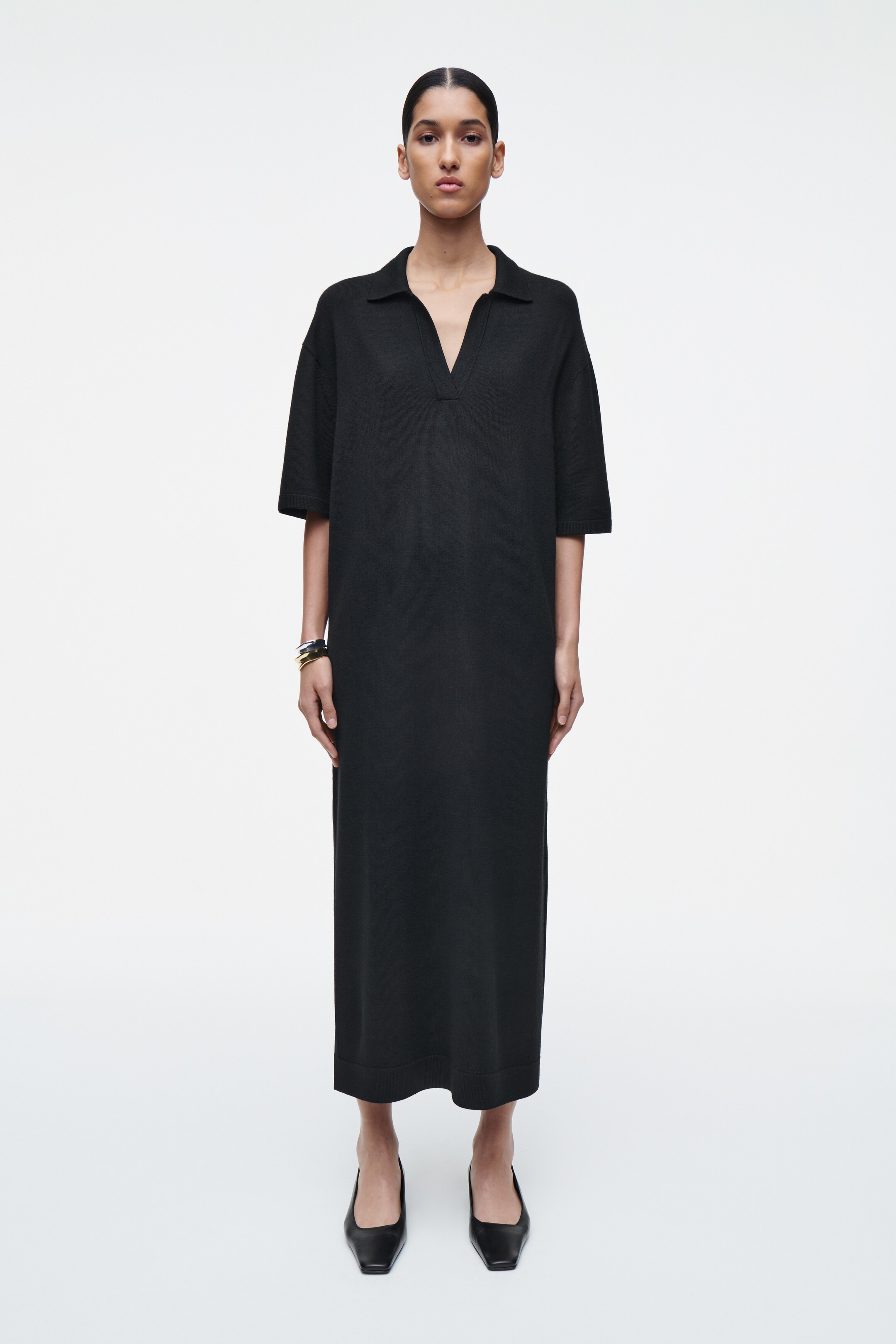 Agrandir l'image: ROBE POLO EN LAINE MÉRINOS - NOIR - FEMME | H&M FR 1