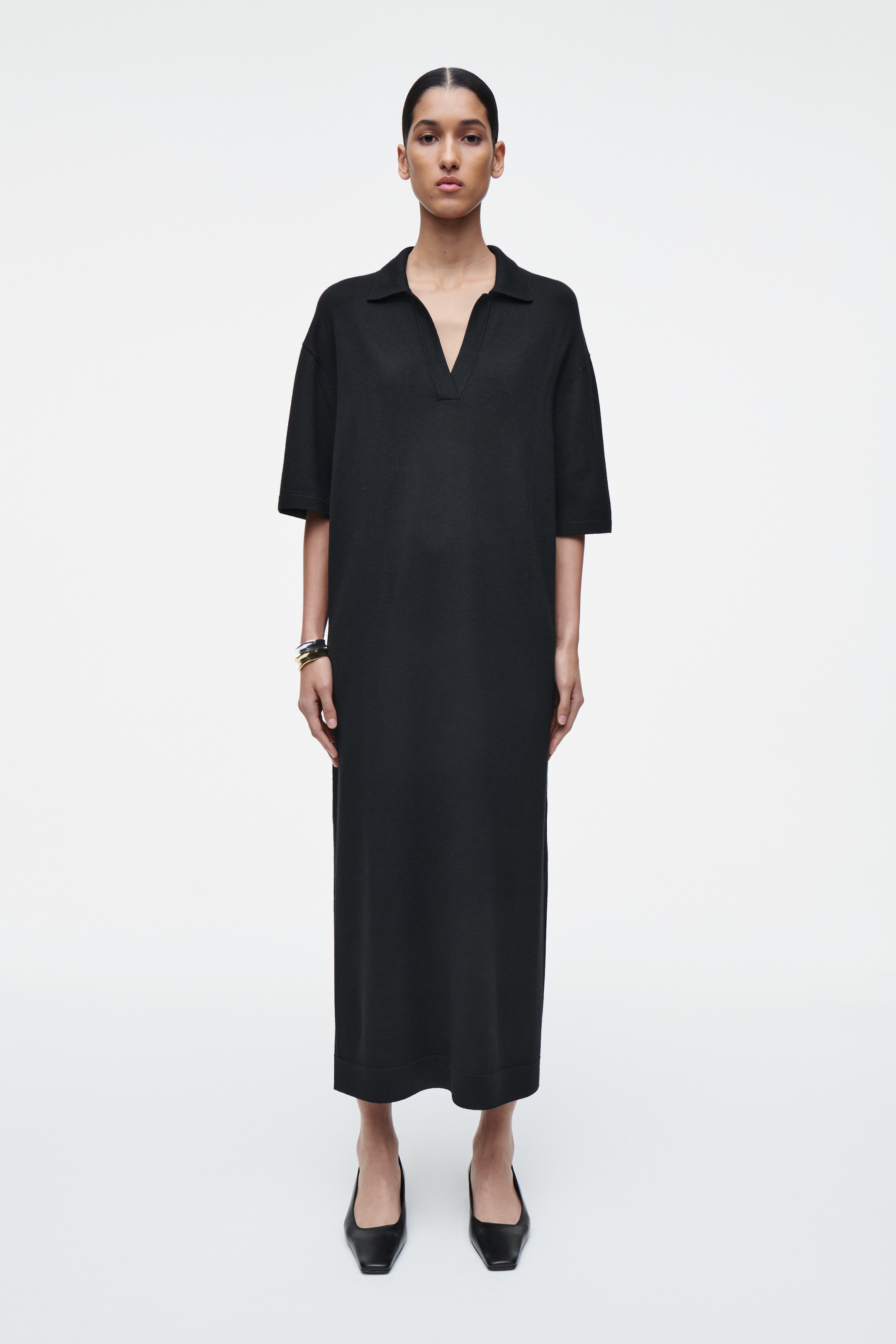 Agrandir l'image: ROBE POLO EN LAINE MÉRINOS - NOIR - FEMME | H&M FR 1