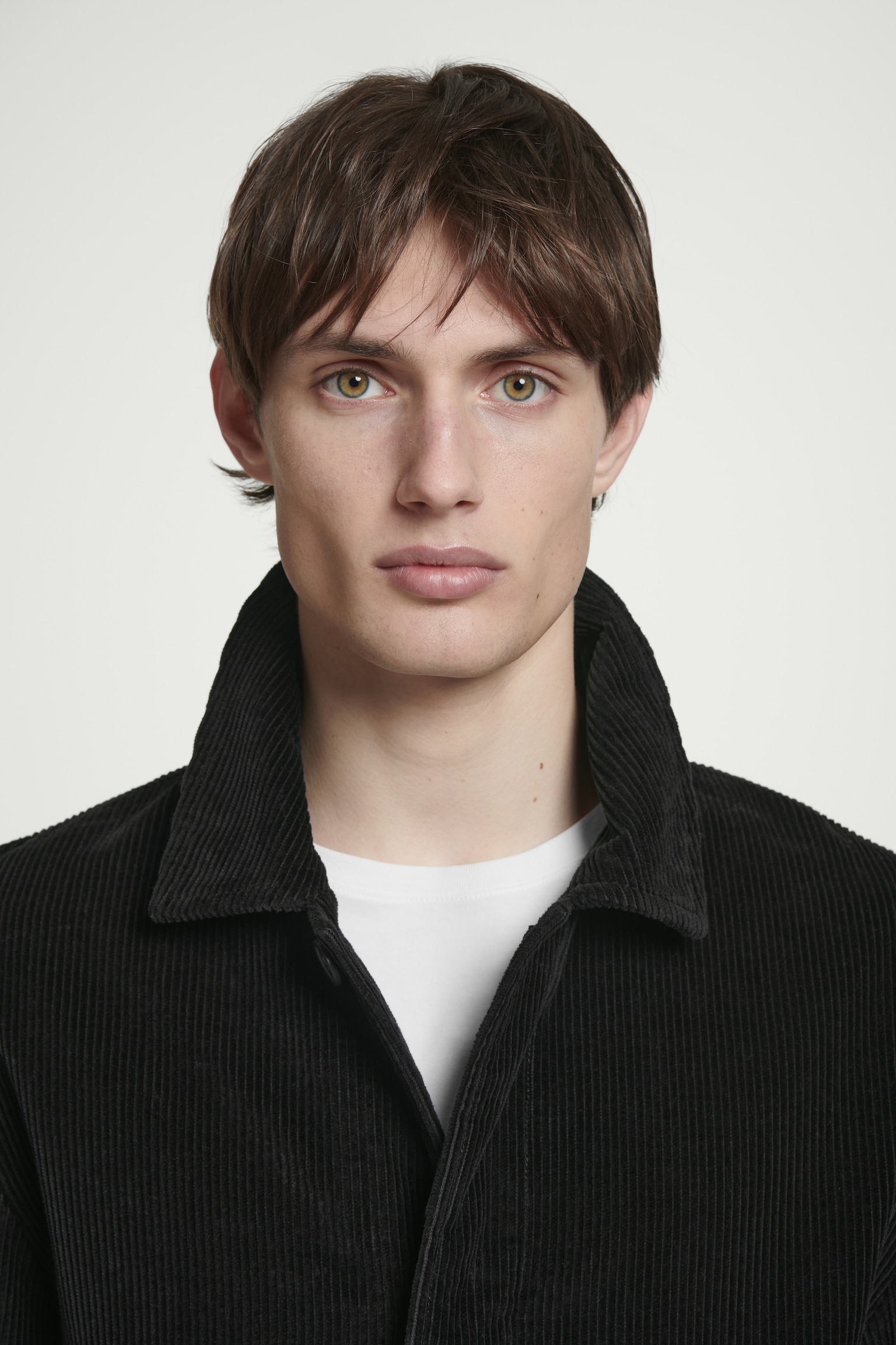RELAXED COTTON-CORDUROY OVERSHIRT - BLACK - 5