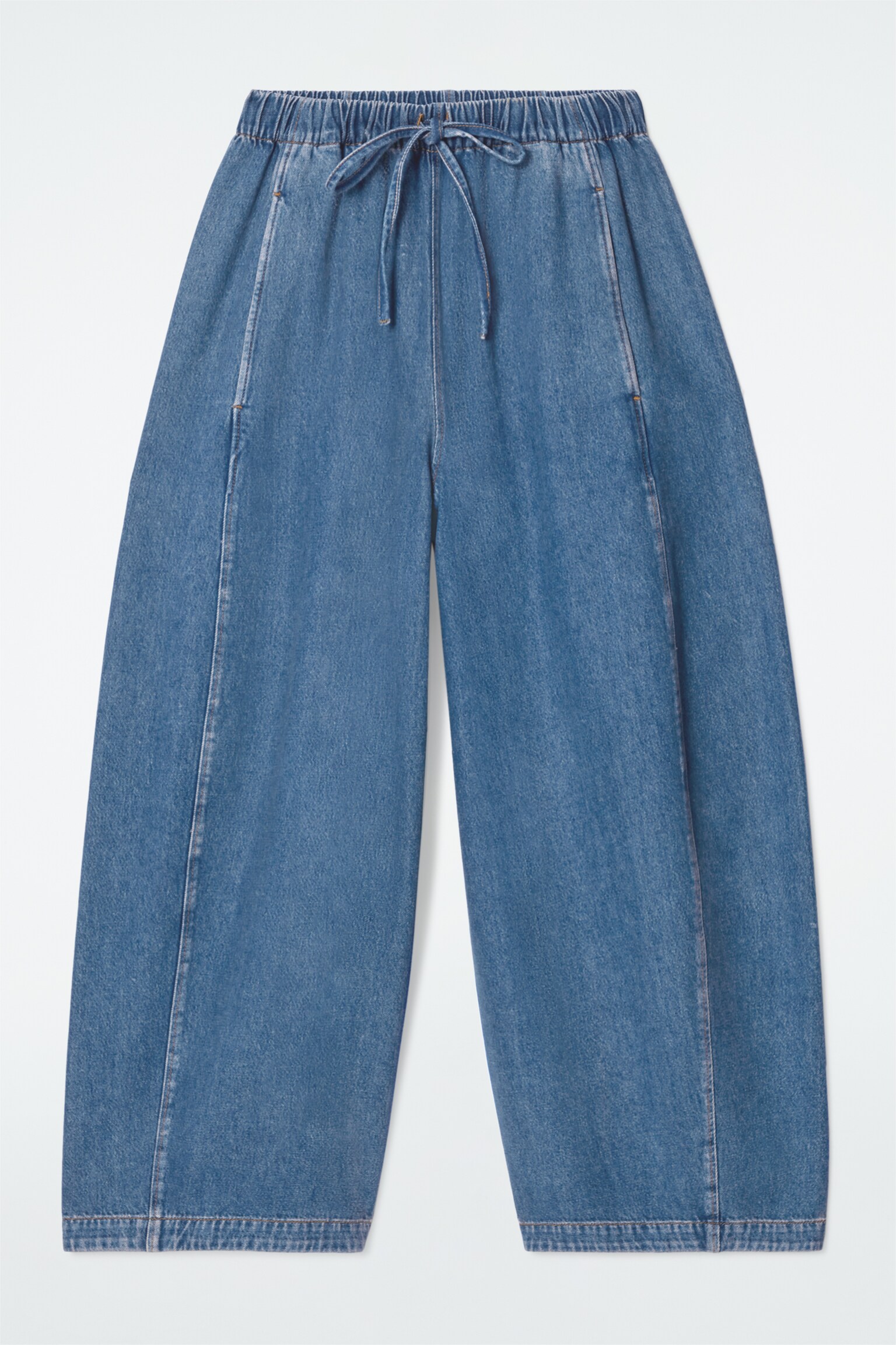 PANTALON BARREL À TAILLE AJUSTABLE EN DENIM - BLEU/BLEU FONCÉ - 2