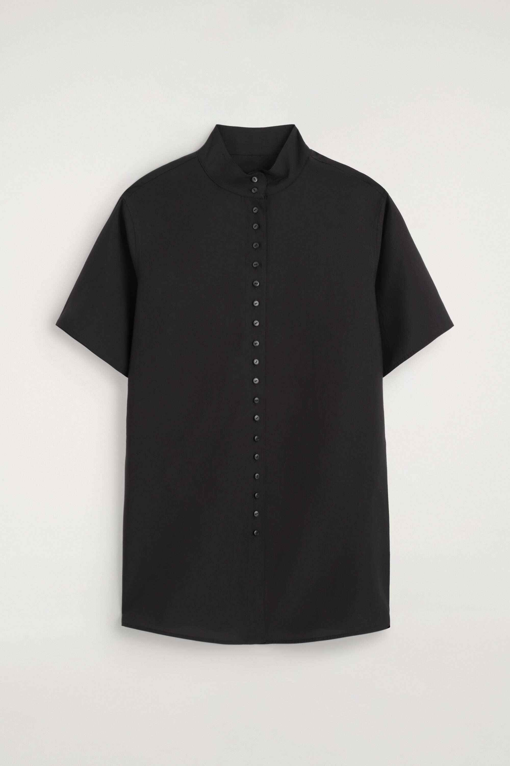 Fluid High-collar Shirt