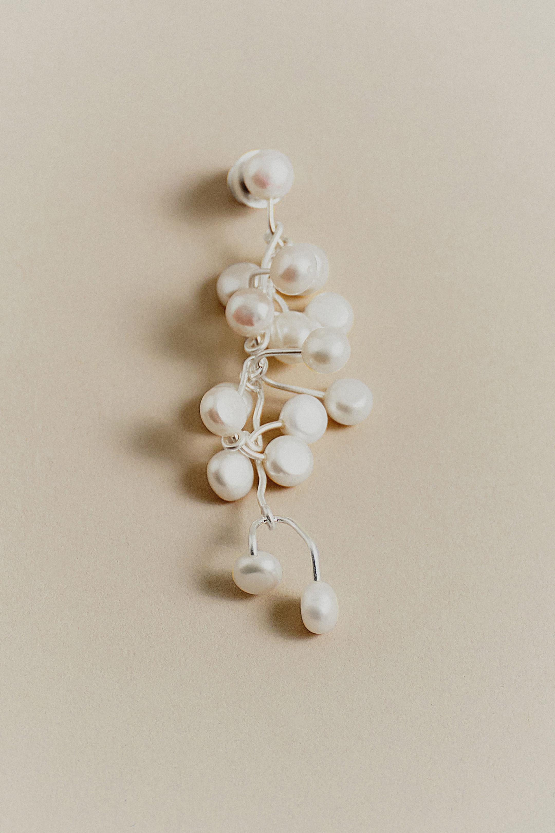 ORECCHINI DI PERLE D'ACQUA DOLCE A CASCATA SPAIATI