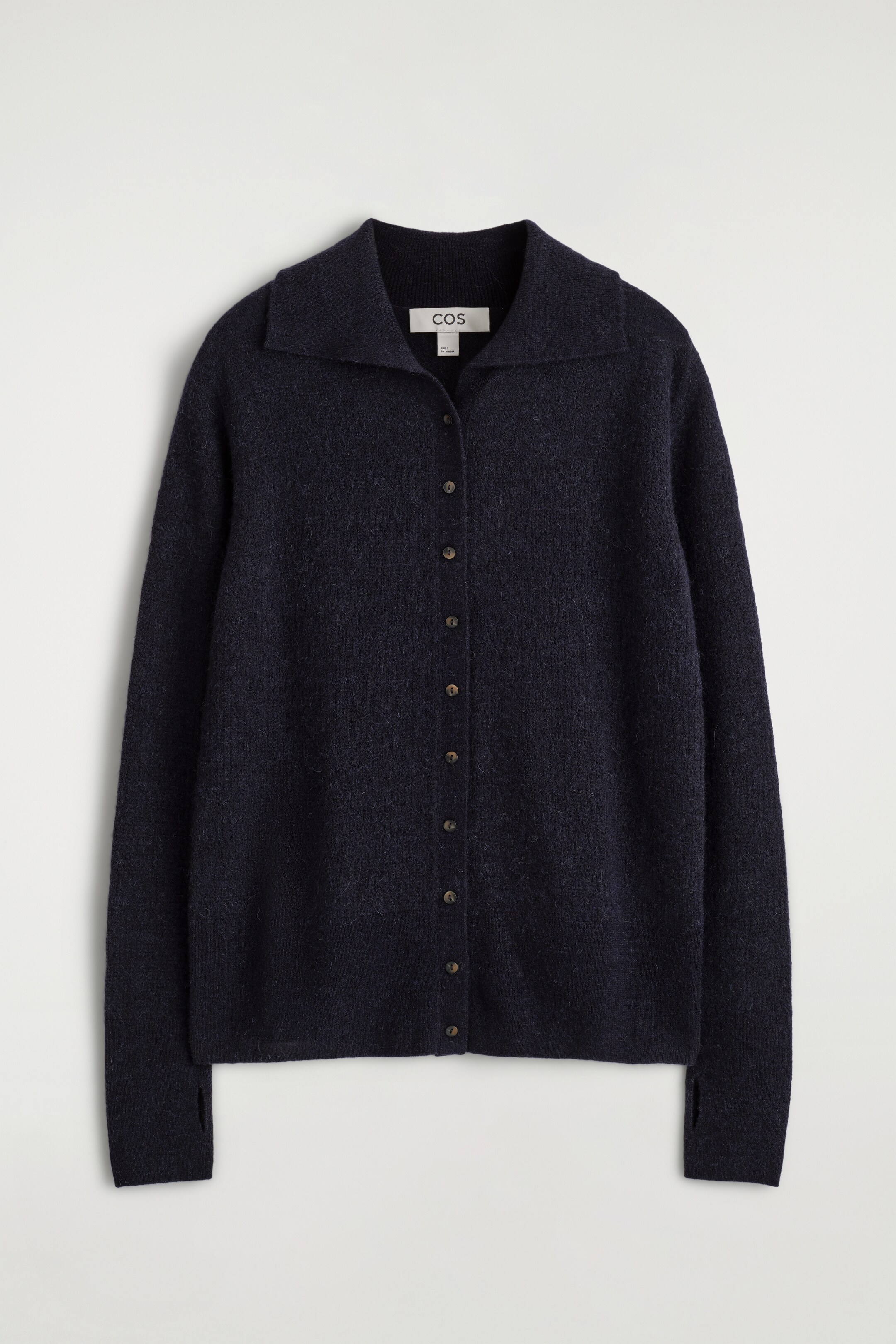 Grotere afbeelding bekijken: Alpaca merinowollen coltrui met knopen - NAVY MÉLANGE - DAMES | H&M BE 6