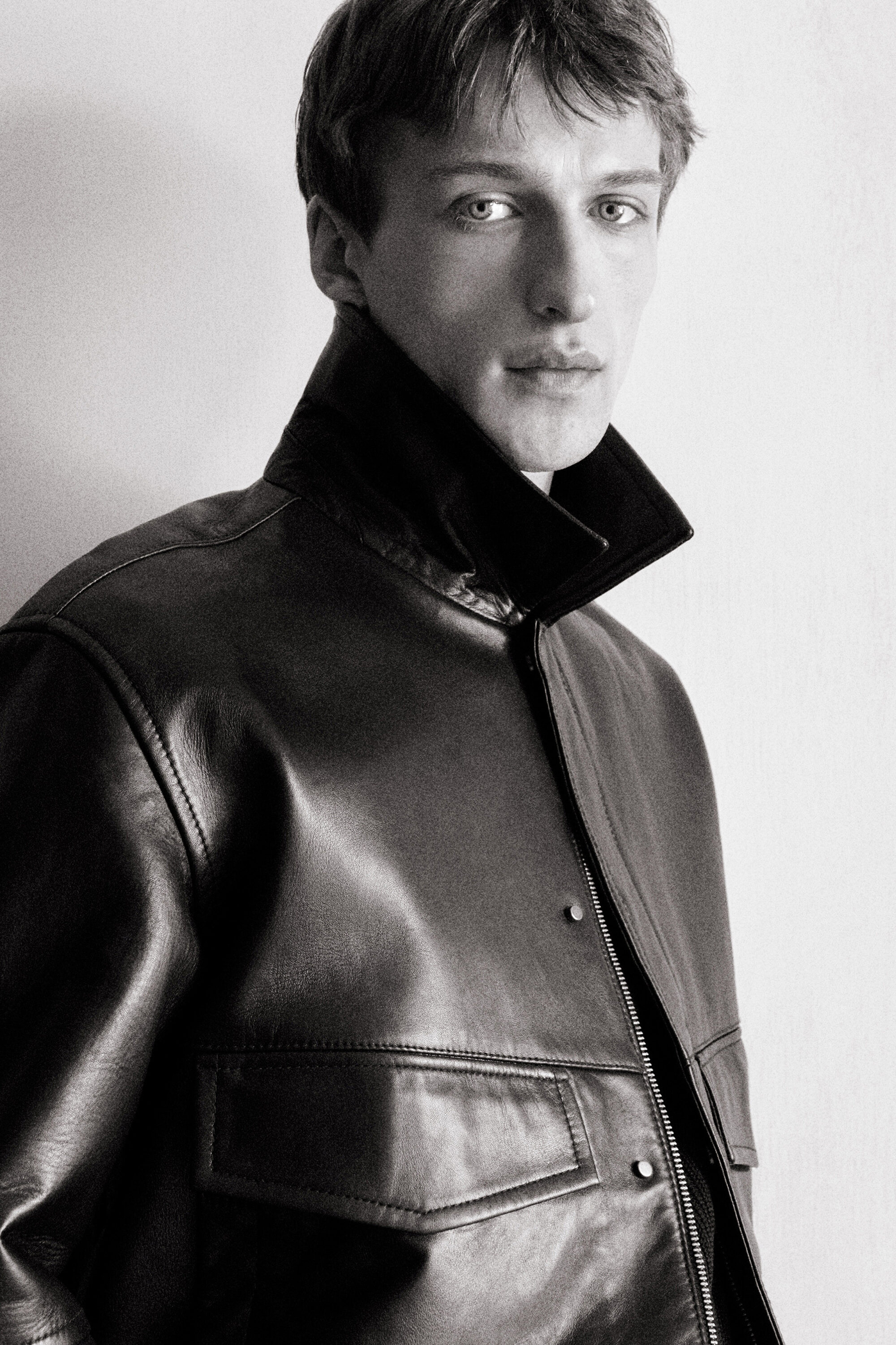 LEATHER BLOUSON JACKET - BLACK | COS US