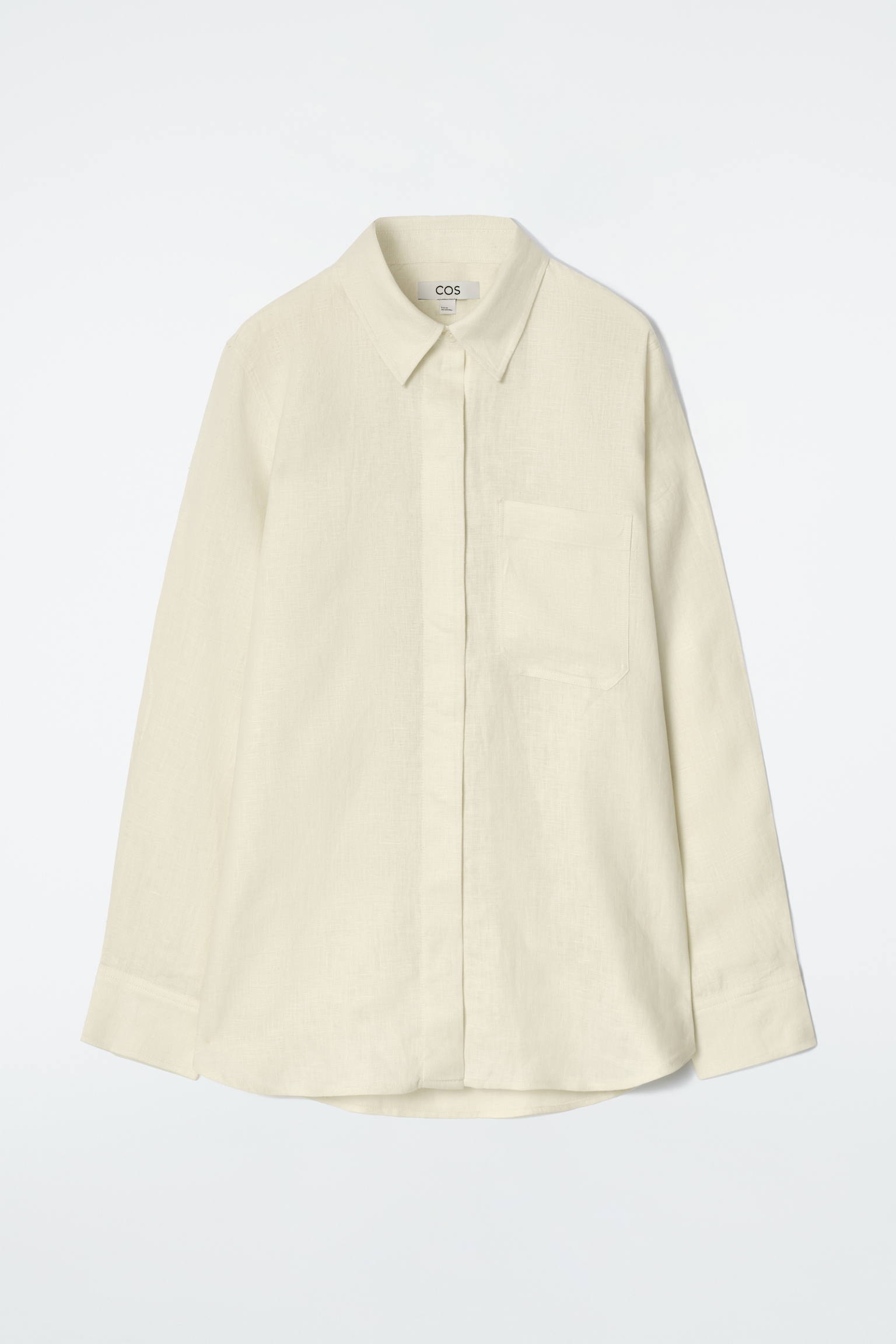 CHEMISE OVERSIZE EN LIN - JAUNE BEURRE/VERT PÂLE/BLANC/BLEU MARINE - 2