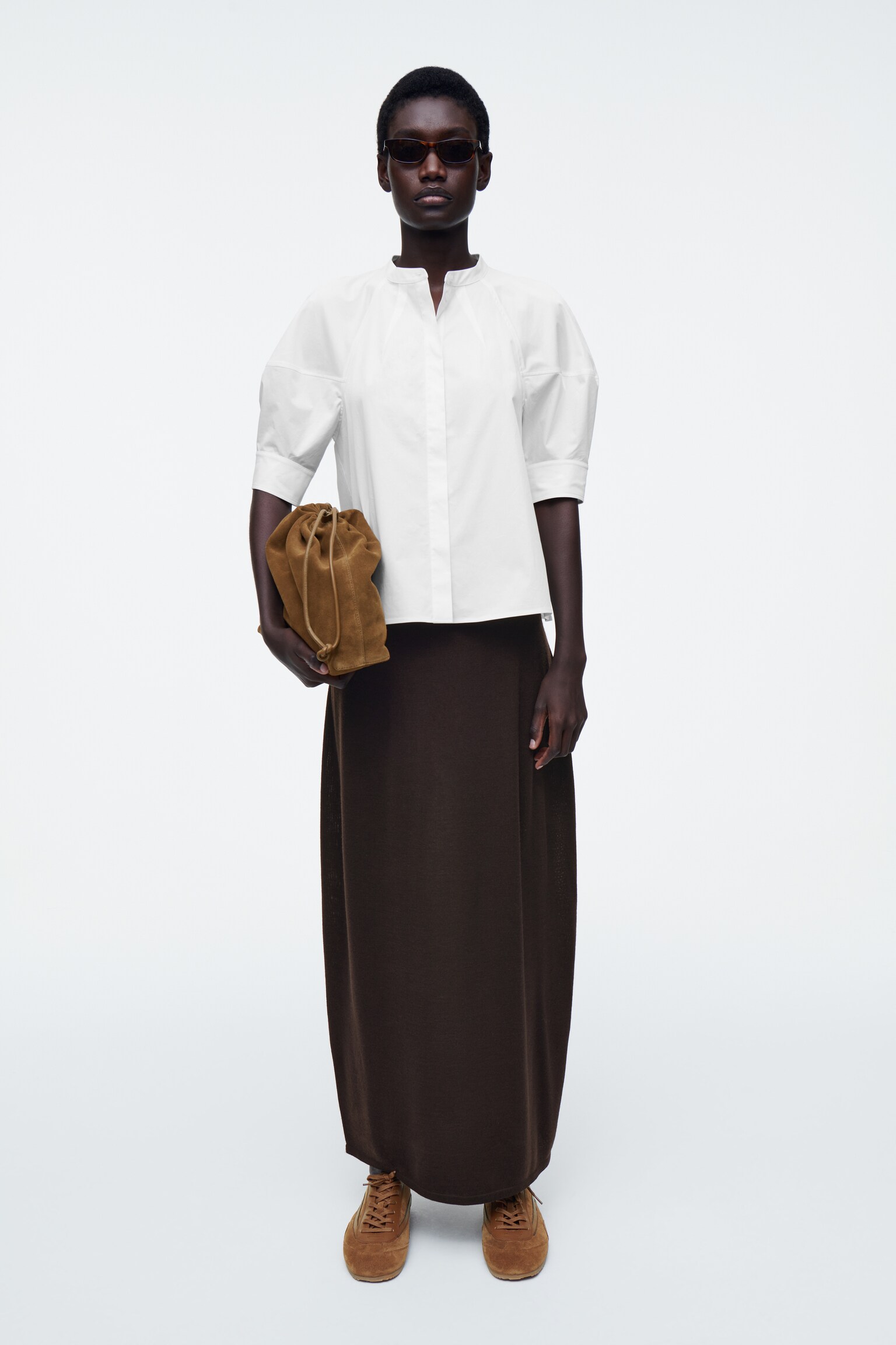 BLOUSE MANCHES BALLON - BLANC/BLANC/NOIR - 3