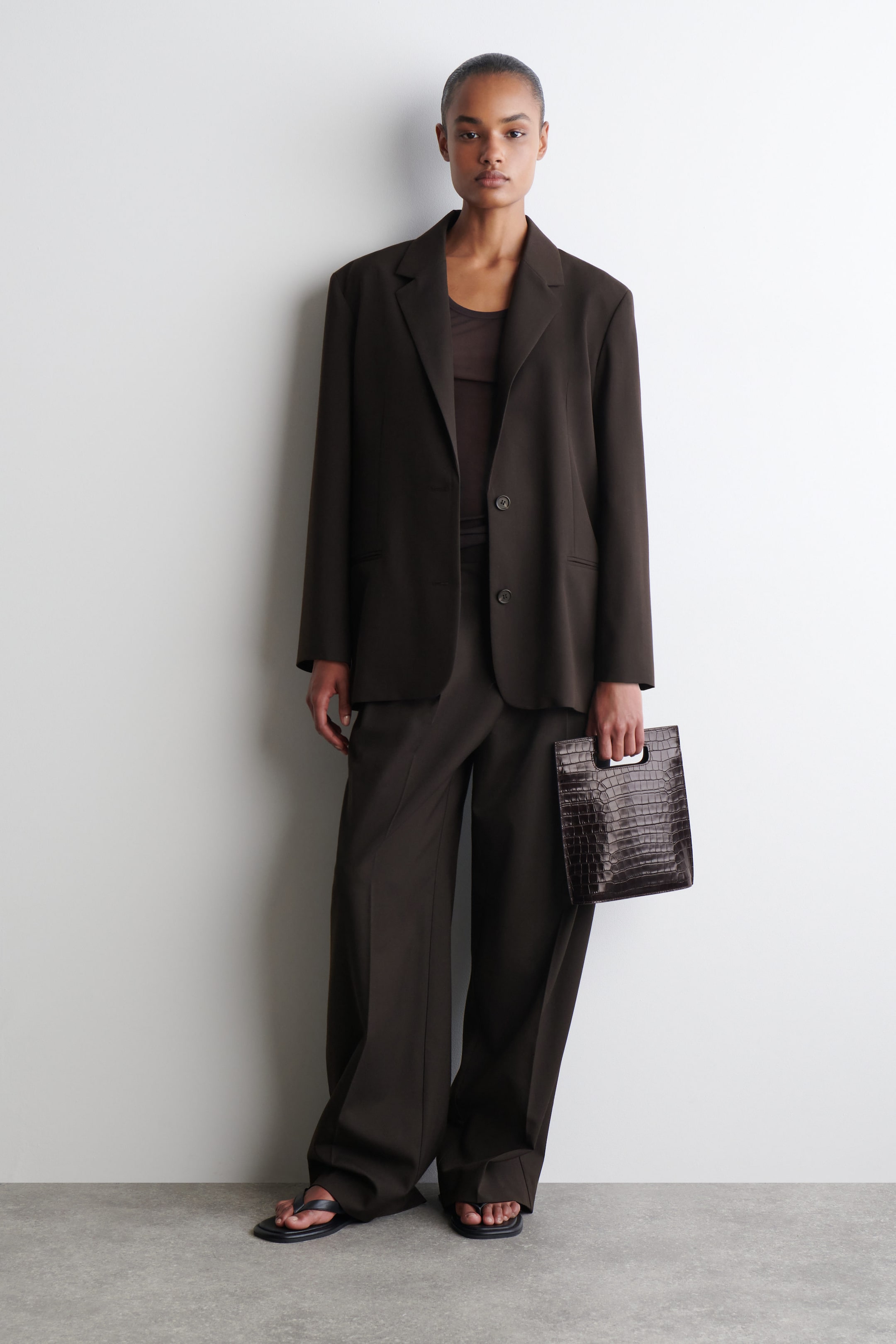 FOLIO MINI BAG - CROC-EFFECT LEATHER