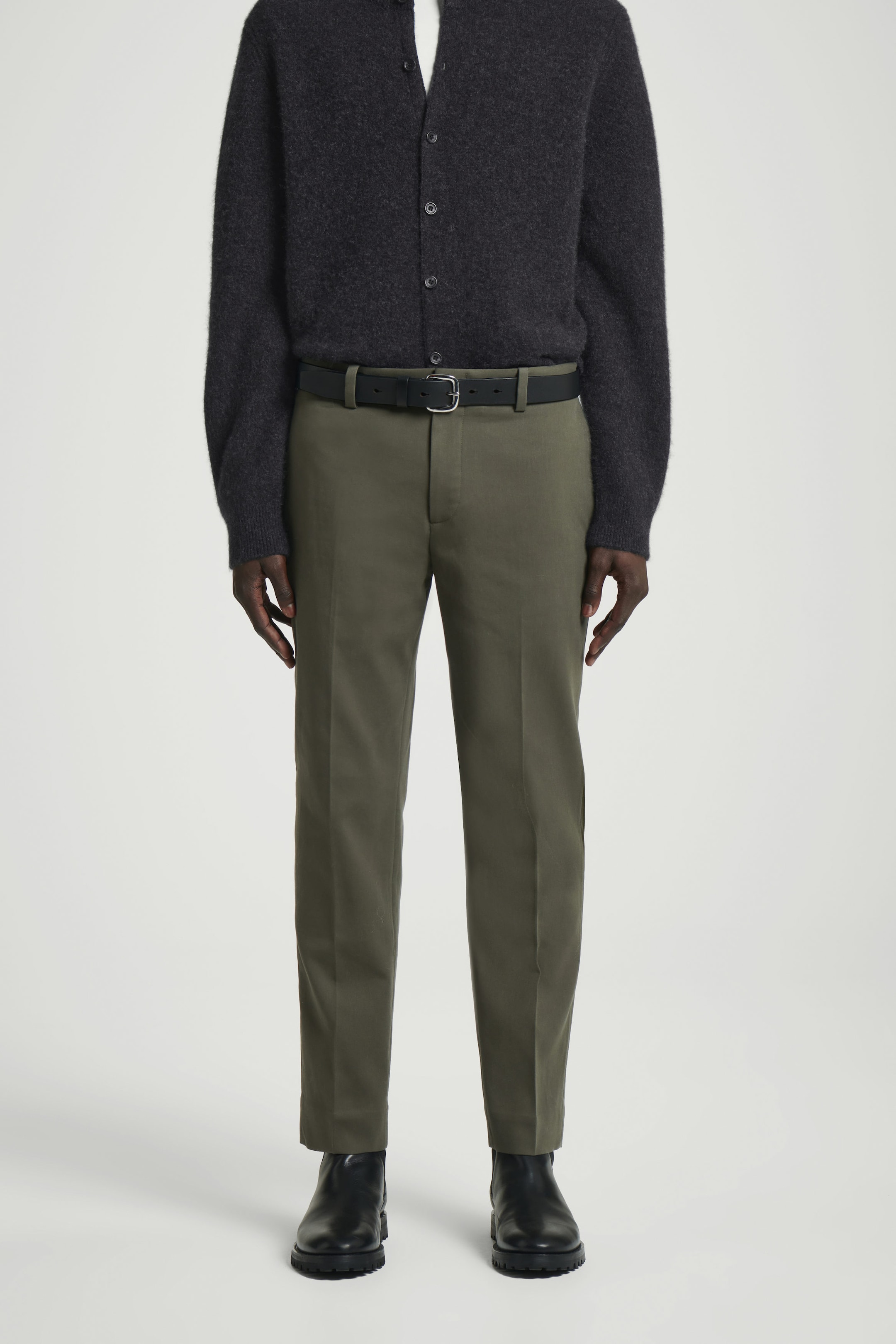SLIM-FIT COTTON PANTS