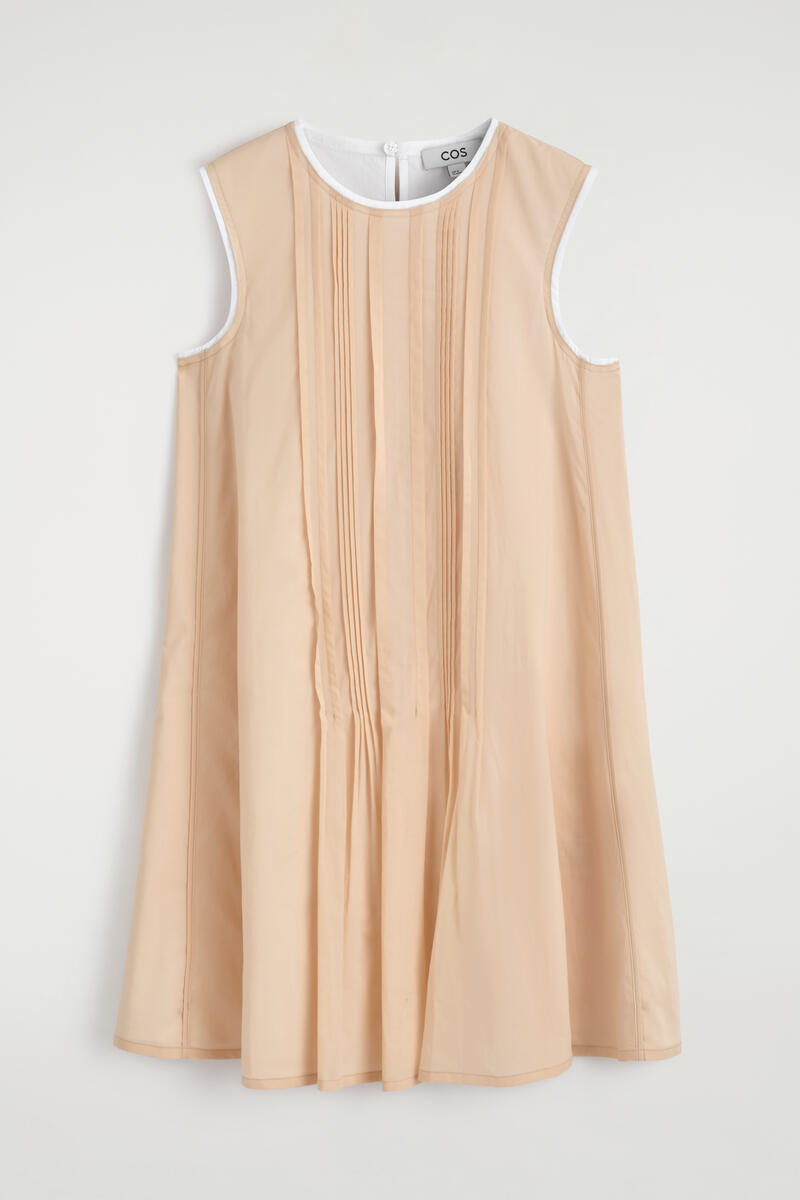 Layered Pintucked Mini Dress