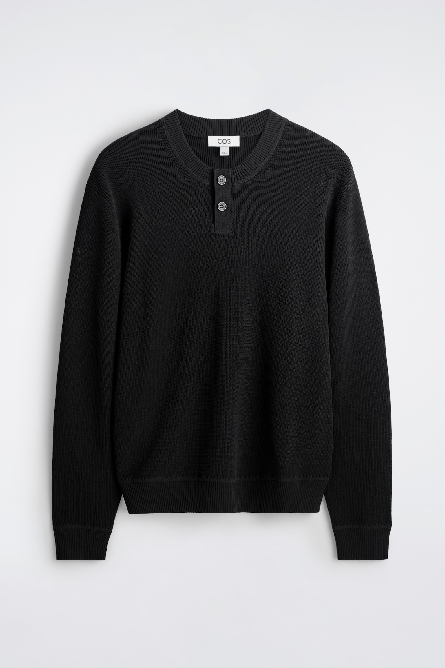 MAGLIONE HENLEY IN COTONE - NERO - 2
