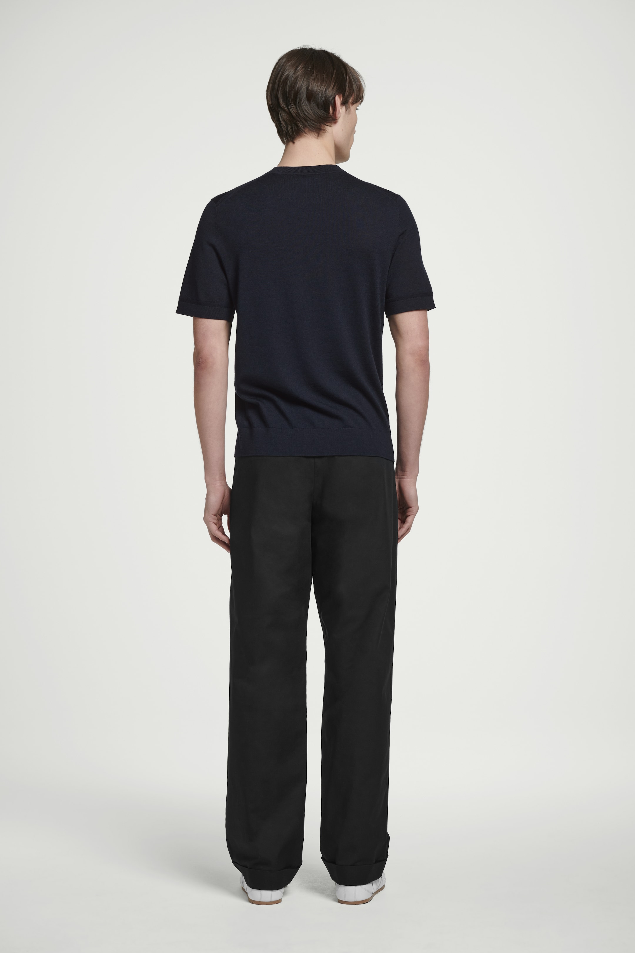 Agrandir l'image: T-SHIRT SLIM EN MAILLE DE LAINE MÉRINOS - BLEU MARINE - HOMME | H&M CH 5