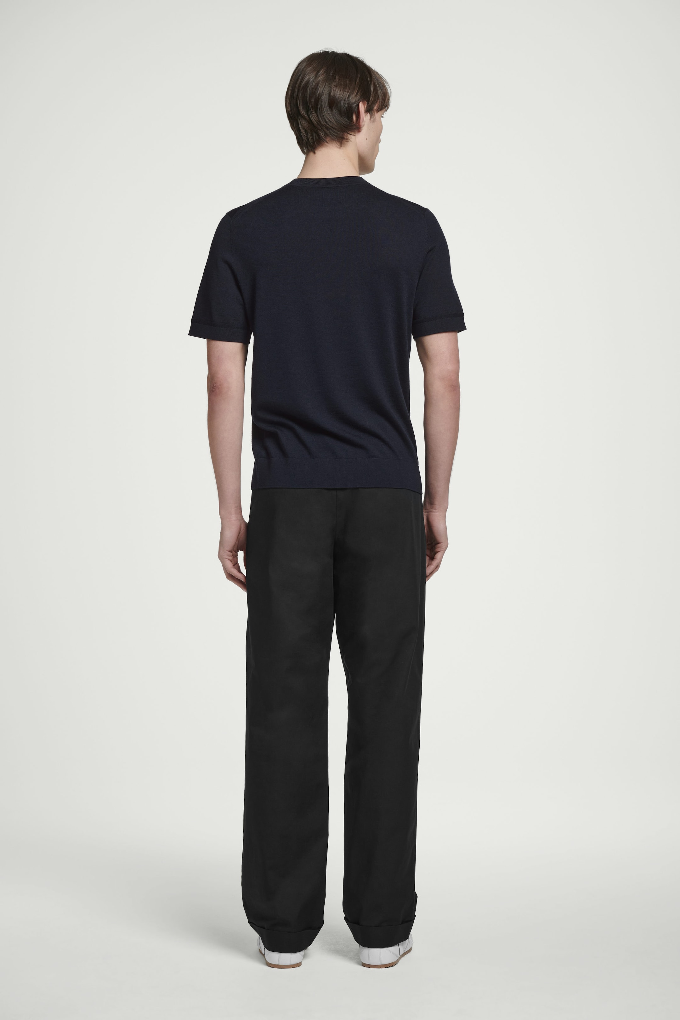 SLIM-FIT MERINO WOOL KNITTED T-SHIRT