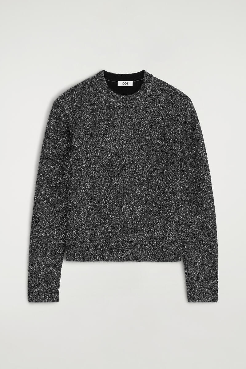 Sequinned Bouclé-Knit Sweater
