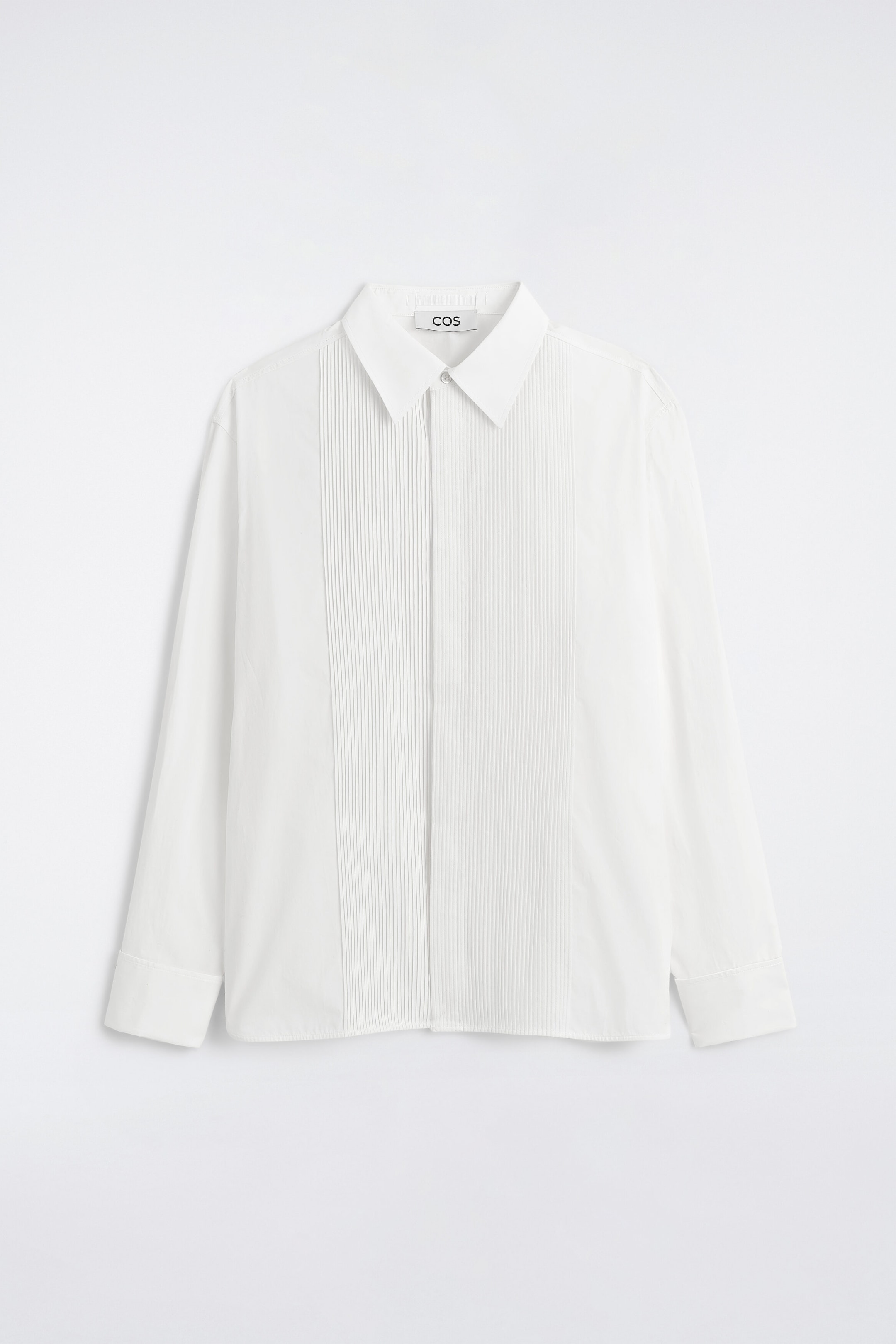 CAMICIA DA SMOKING IN COTONE CON NERVATURE