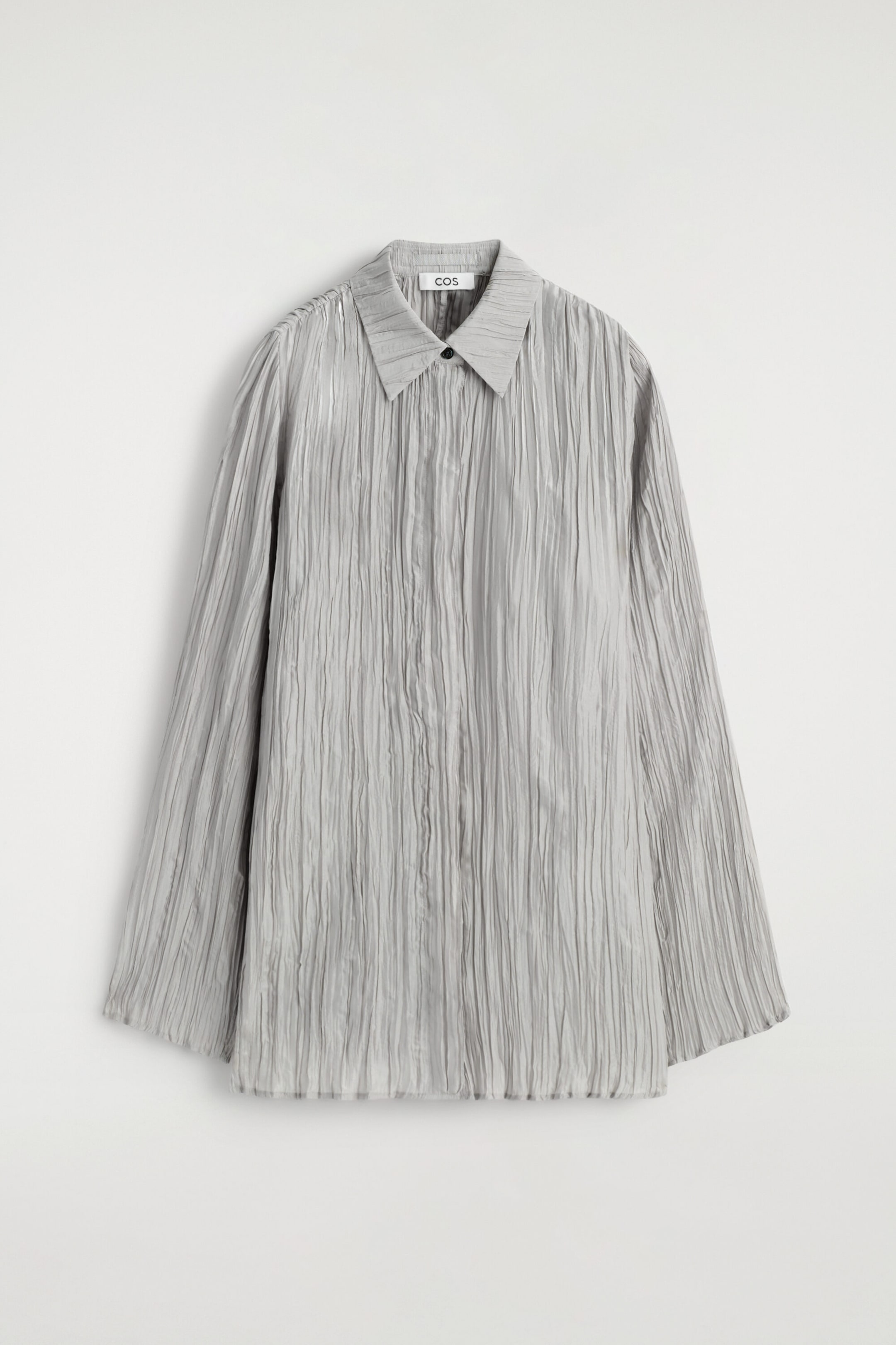 RUNDES HEMD AUS STRUKTURIERTER SEIDE