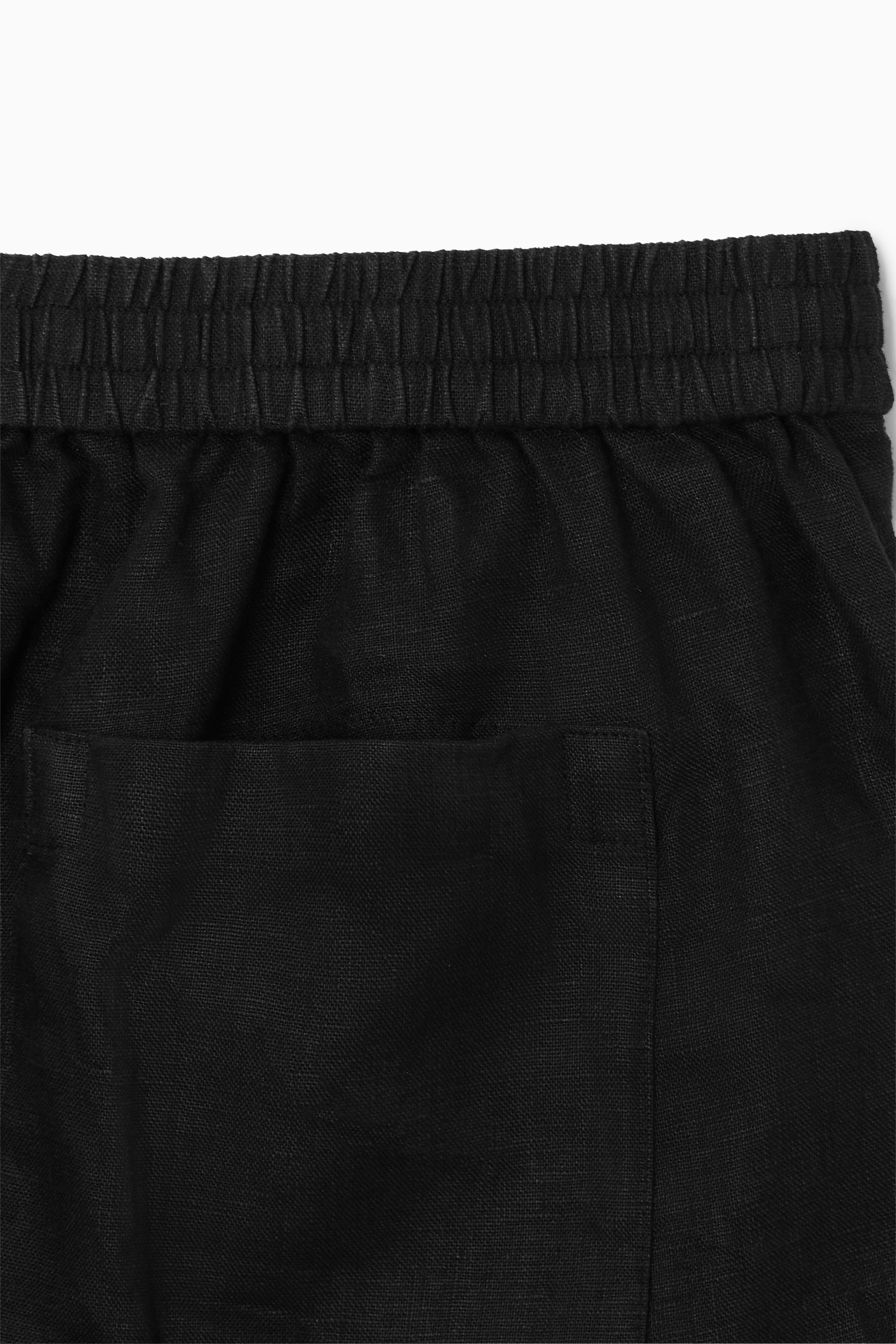 STRAIGHT-LEG TAILORED LINEN TROUSERS