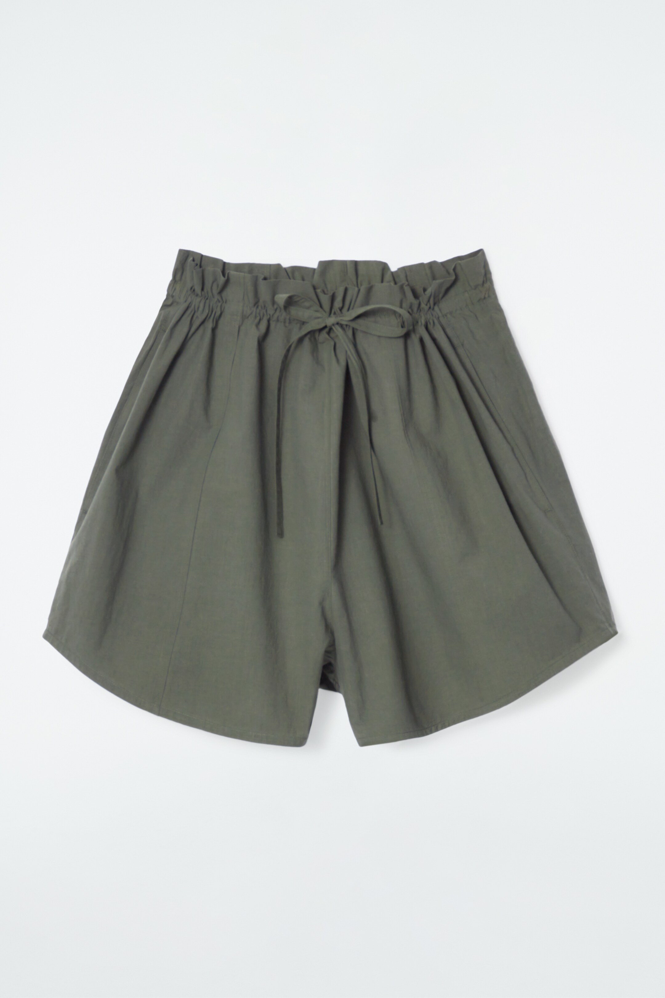 Agrandir l'image: SHORT TAILLE FRONCÉE - KAKI - FEMME | H&M CH 1