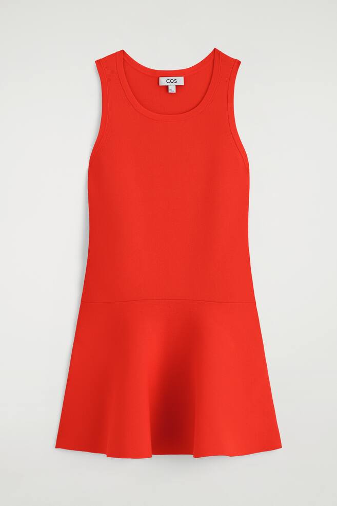 ABITO MINI SVASATO IN MAGLIA - ARANCIONE/BLU NAVY - 1