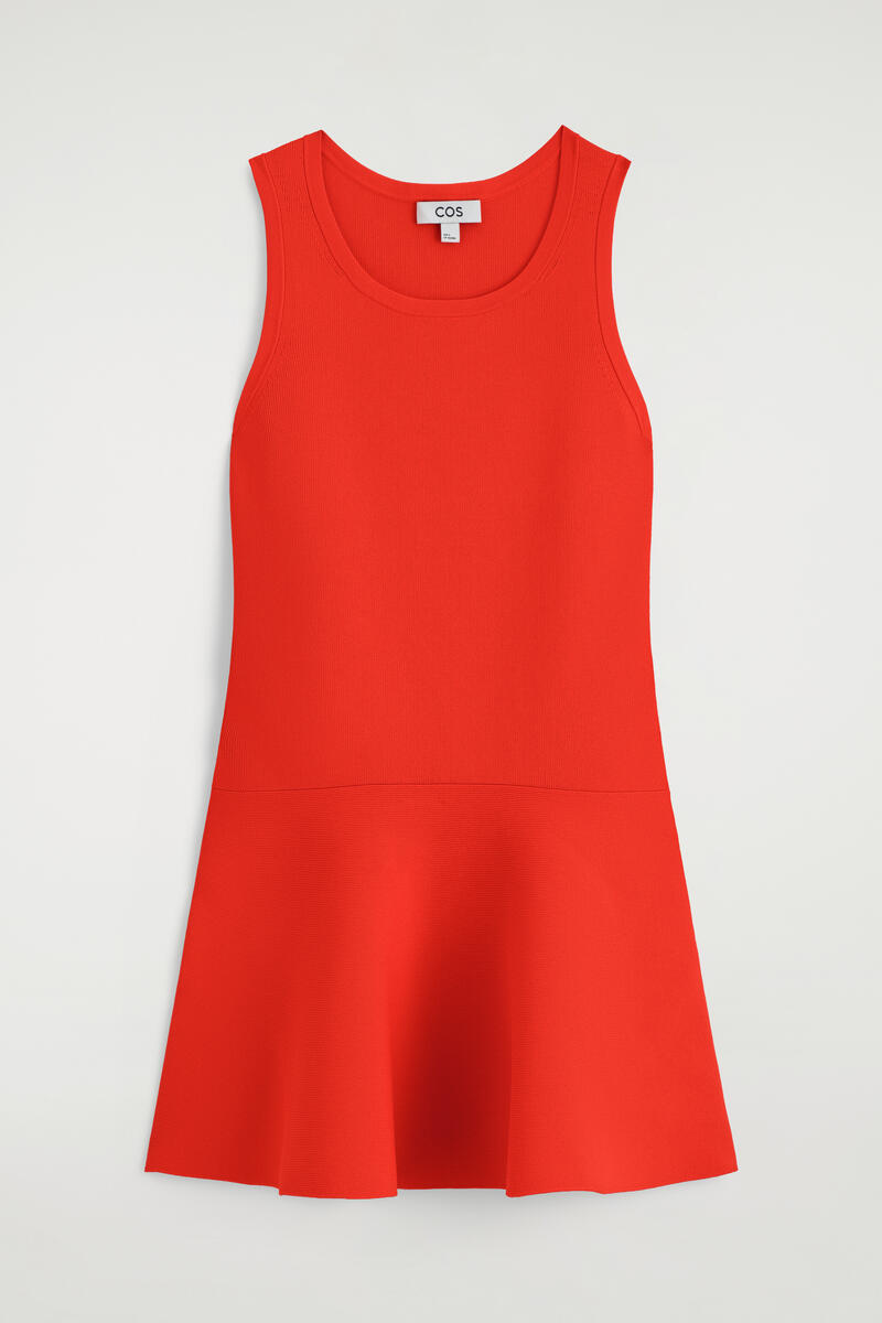 Flared Knitted Mini Dress