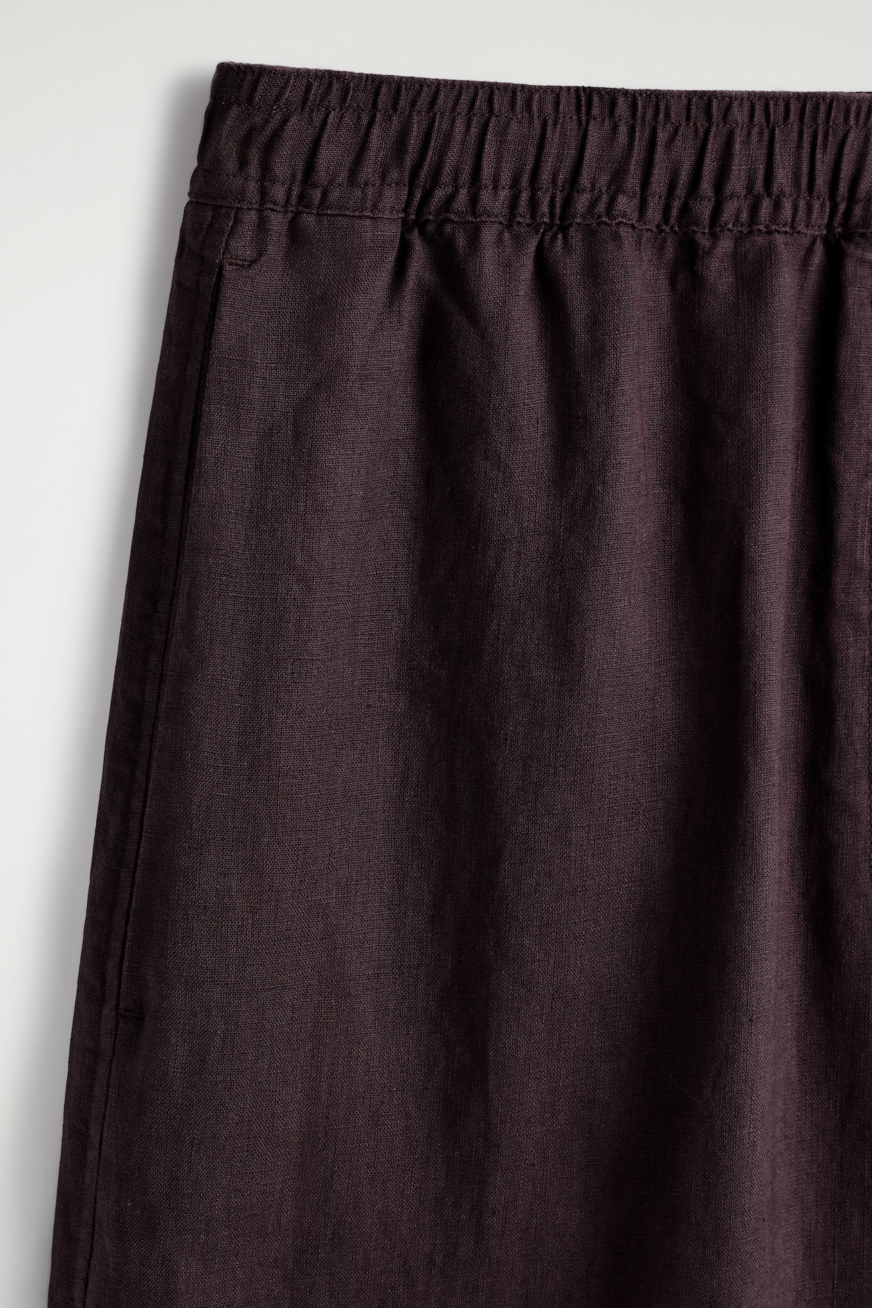 LINEN CULOTTES — BURGUNDY